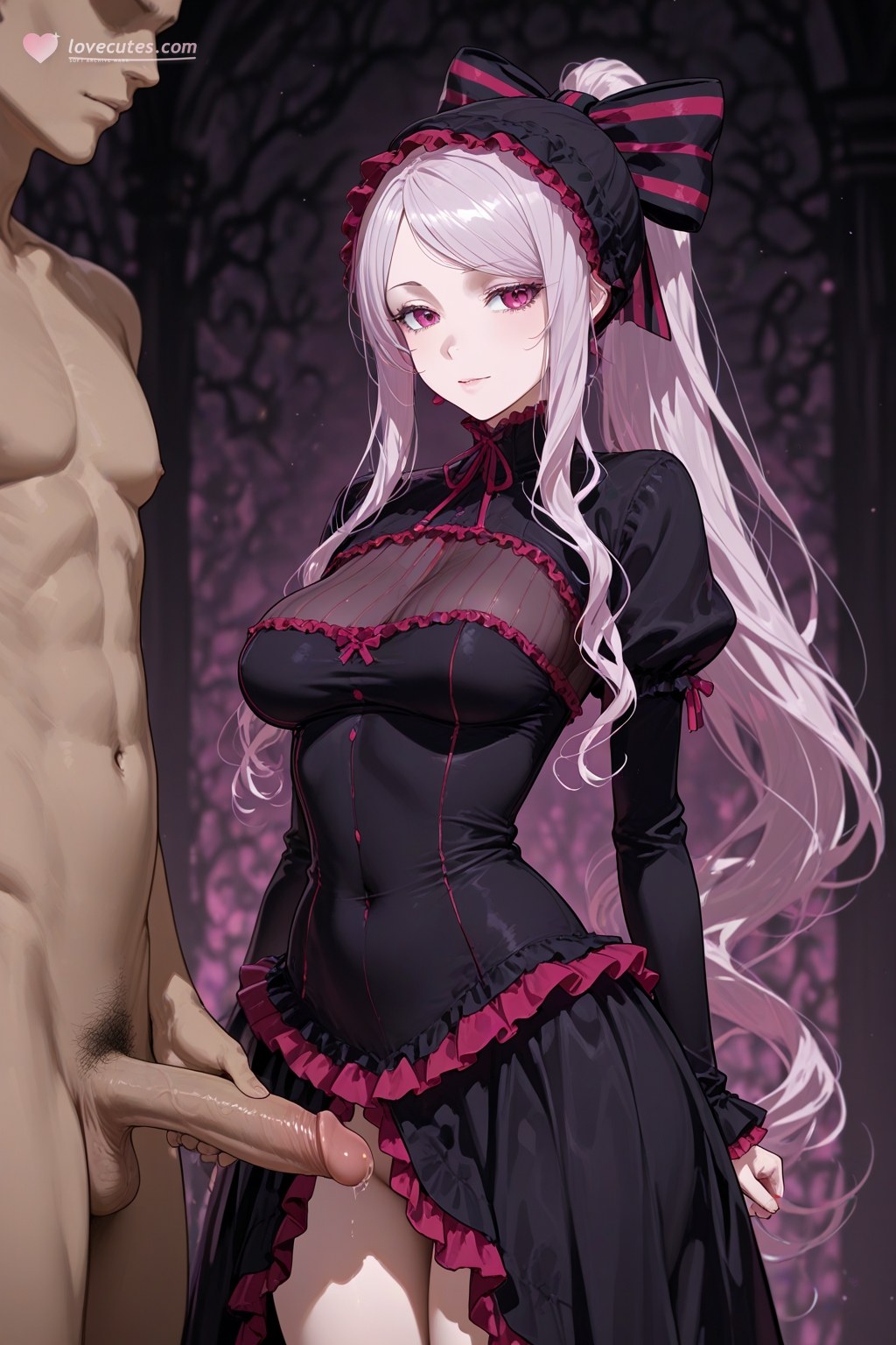 AI Generated Anime Girl - 夏提雅·布拉德弗伦：ชุดเมดชุดชั้นในลูกไม้露穴 490P