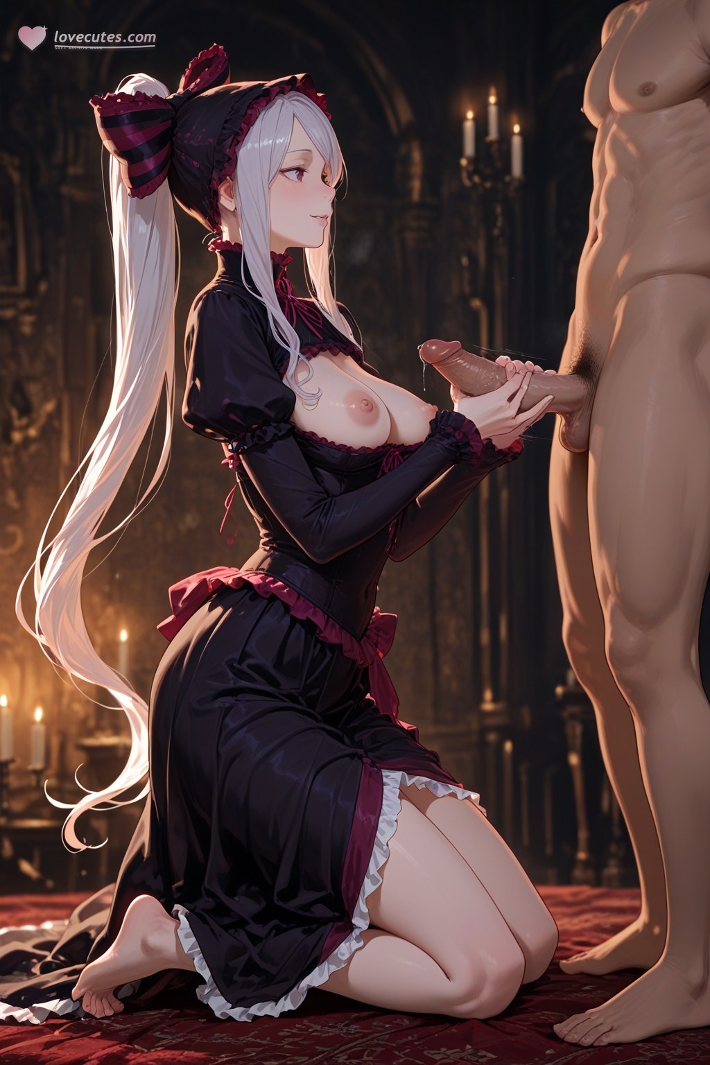 AI Generated Anime Girl - 夏提雅·布拉德弗伦：ชุดเมดชุดชั้นในลูกไม้露穴 490P