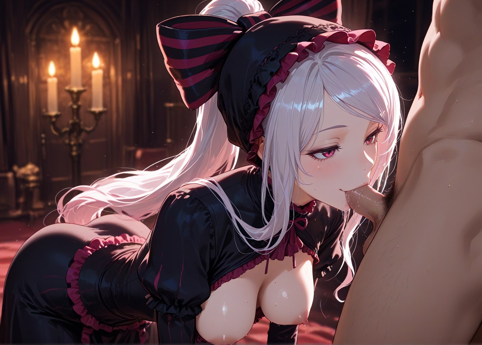 AI Generated Anime Girl - 夏提雅·布拉德弗倫：蕾絲內衣女僕裝露穴 490P