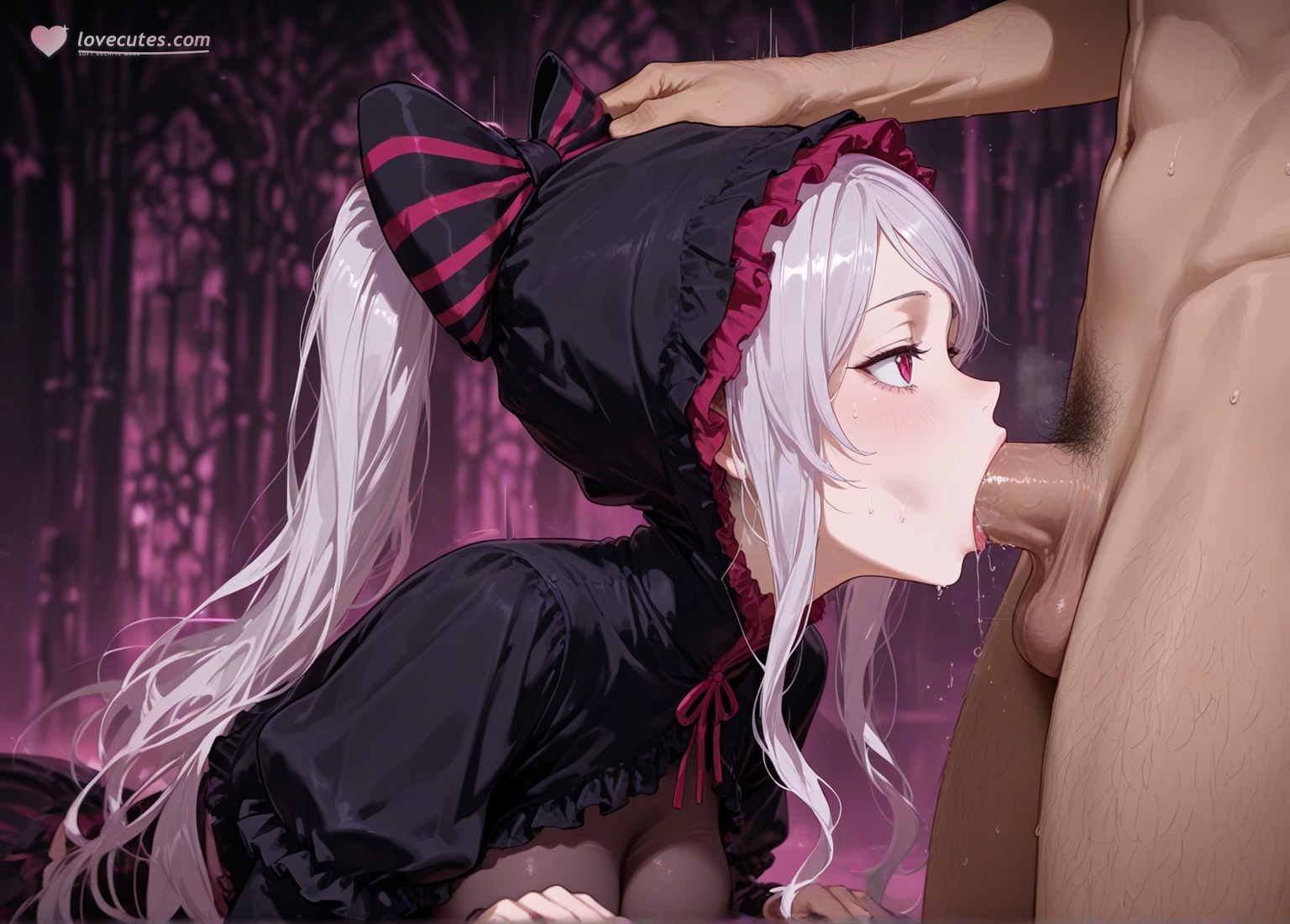 AI Generated Anime Girl - 夏提雅·布拉德弗倫：蕾絲內衣女僕裝露穴 490P