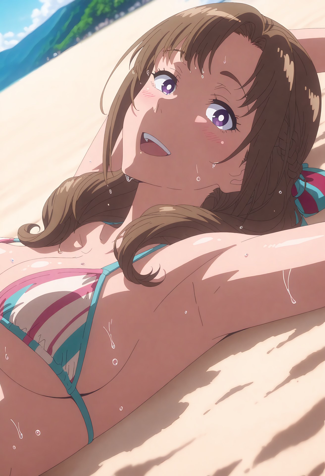 AI 生成動漫女孩 - 大好真真子：蕾絲內衣學生裝浴室露穴 83P