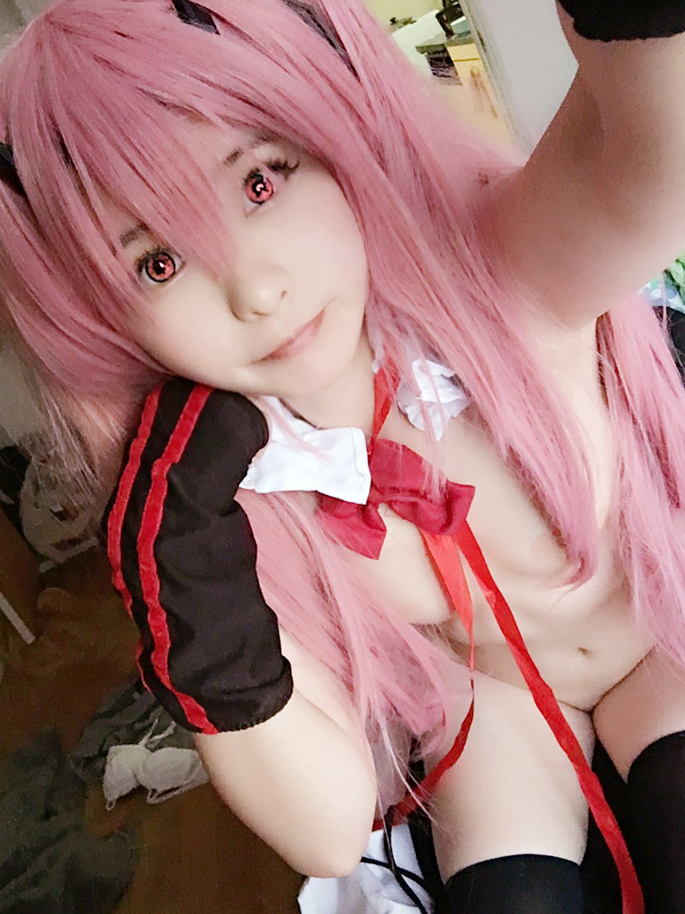 [cosplay] 习呆呆 - 克鲁鲁女王：ผมสีชมพูปีศาจเปลือยอกถอดแบบ 36P2V