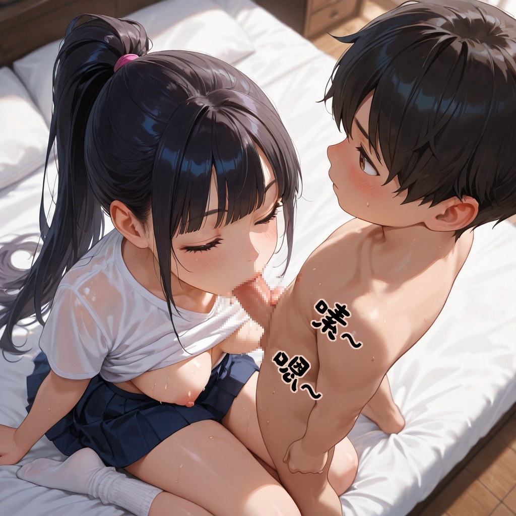 AI生成アニメ少女 - 小新性事：学生服でのベッド撮影と露出 193P