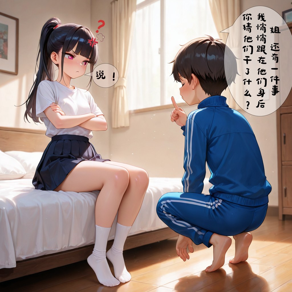 AI Generated Anime Girl - 小新性事：นักเรียนถ่ายบนเตียงเปิดอวัยวะเพศ 193P