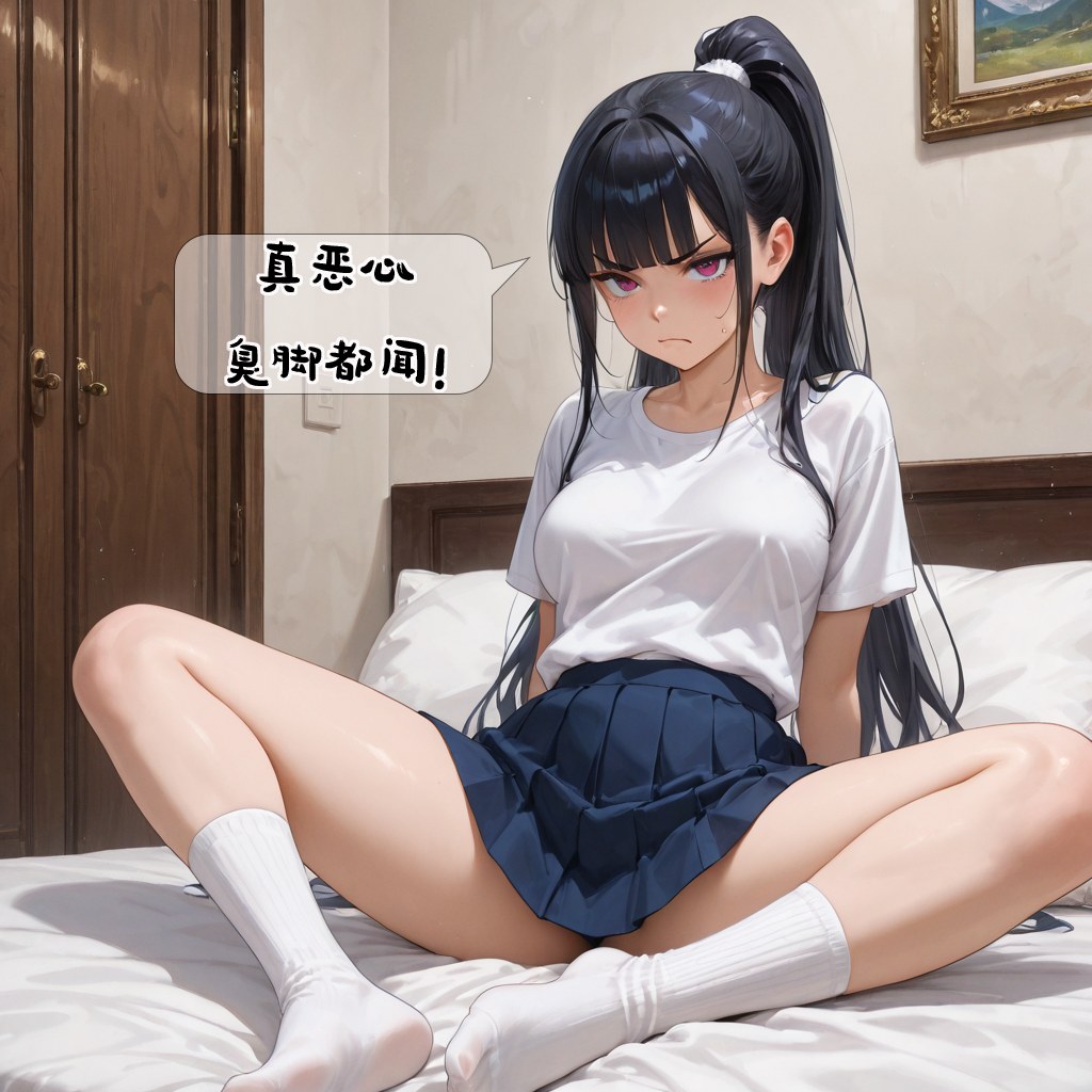 AI生成アニメ少女 - 小新性事：学生服でのベッド撮影と露出 193P