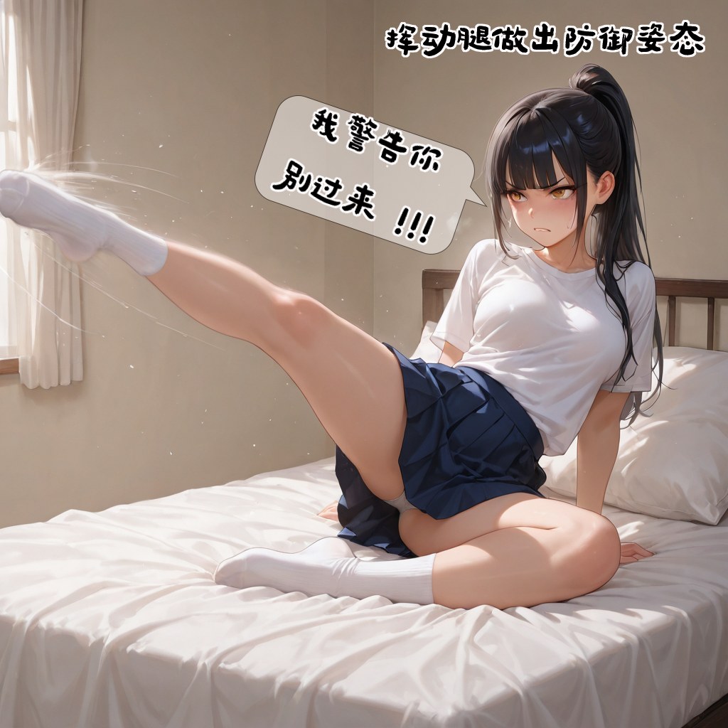 AI生成アニメ少女 - 小新性事：学生服でのベッド撮影と露出 193P