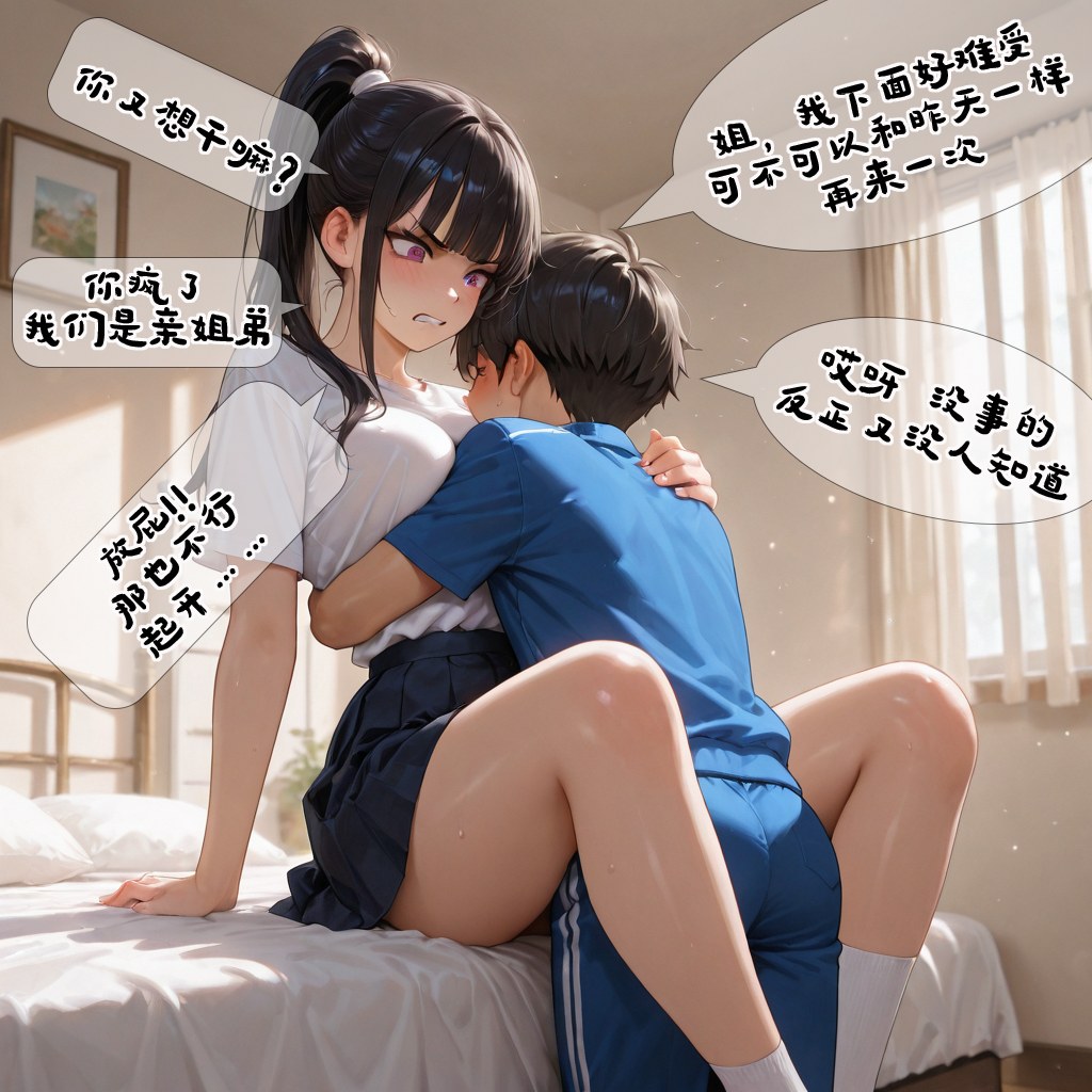 AI 生成動漫女孩 - 小新性事：學生裝床拍露穴 193P
