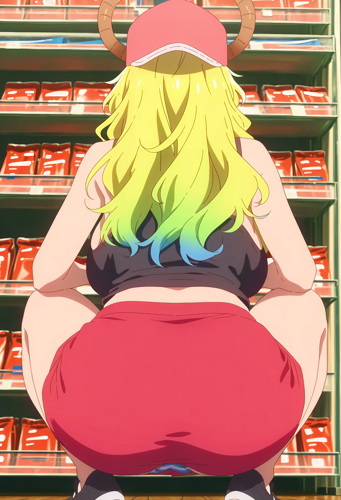Cô gái anime do AI tạo ra - 小林家的龙女仆 露科亚: 黑丝紧身衣私房露穴 50P