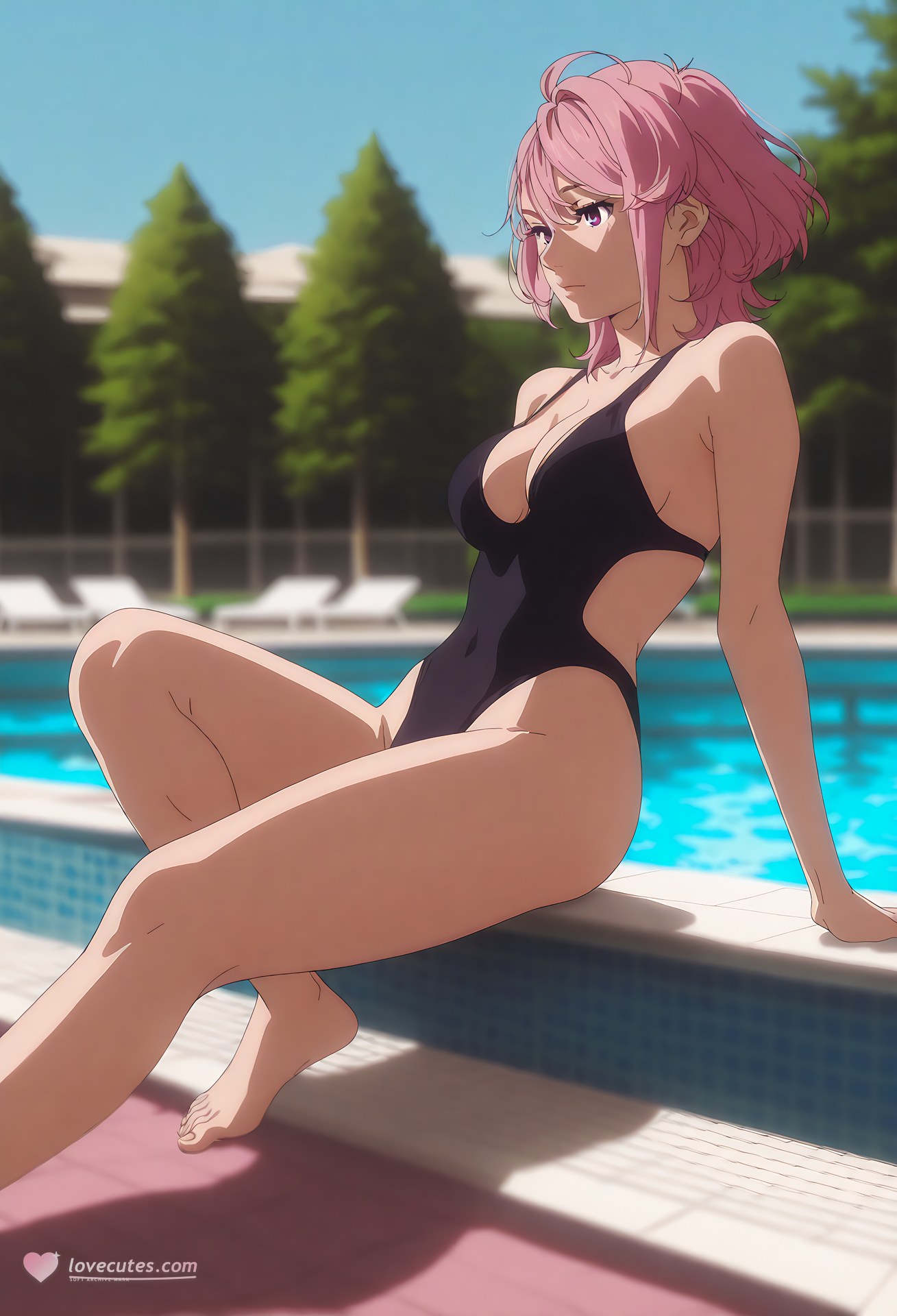 AI Generated Anime Girl - 当哒当 白鳥愛羅：タイツ私房露穴 48P