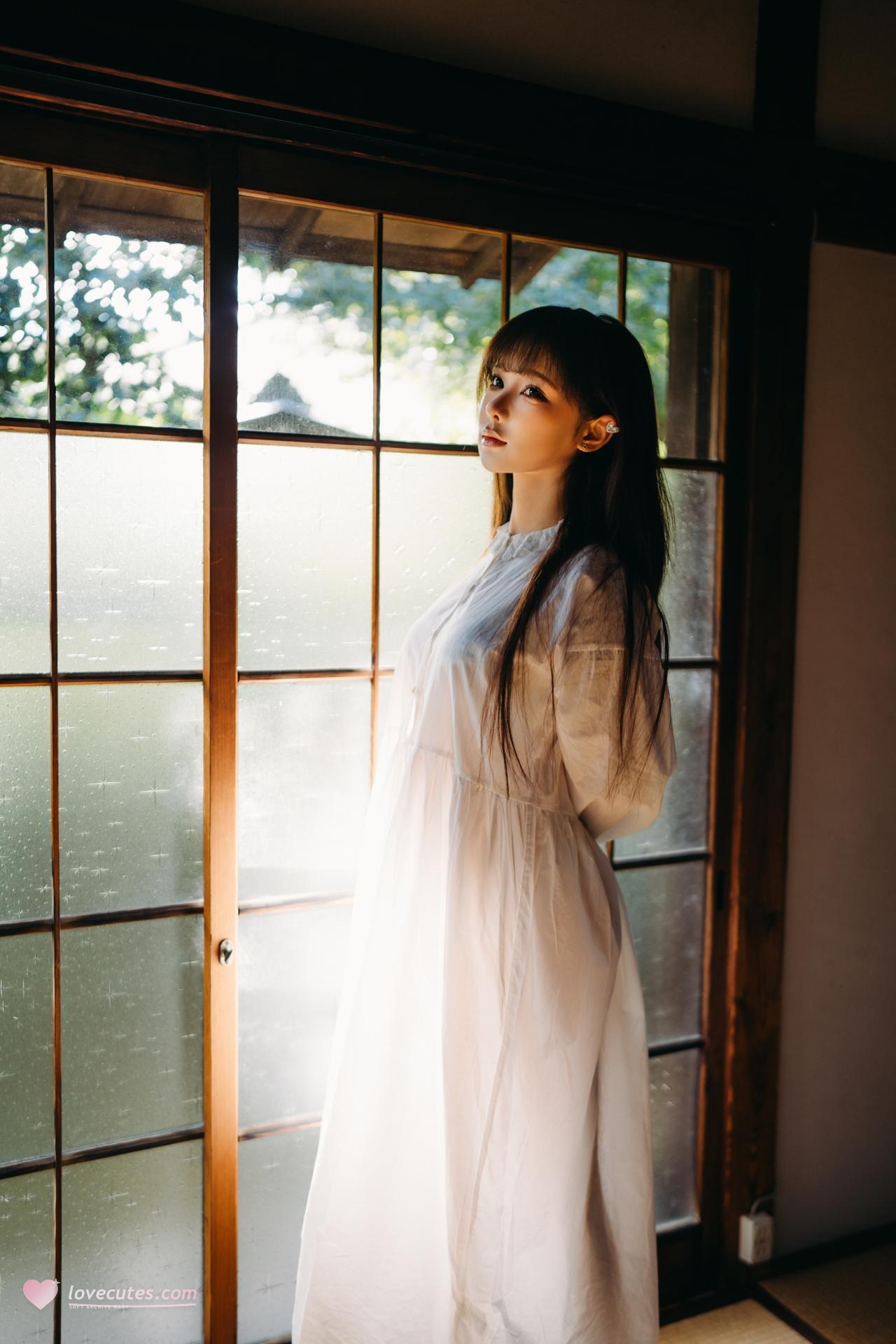 [写真] 蠢沫沫 - Dương: Kimono phòng kiểu Nhật, áo choàng ngủ voan trắng, ảnh với ánh sáng lạnh 31P