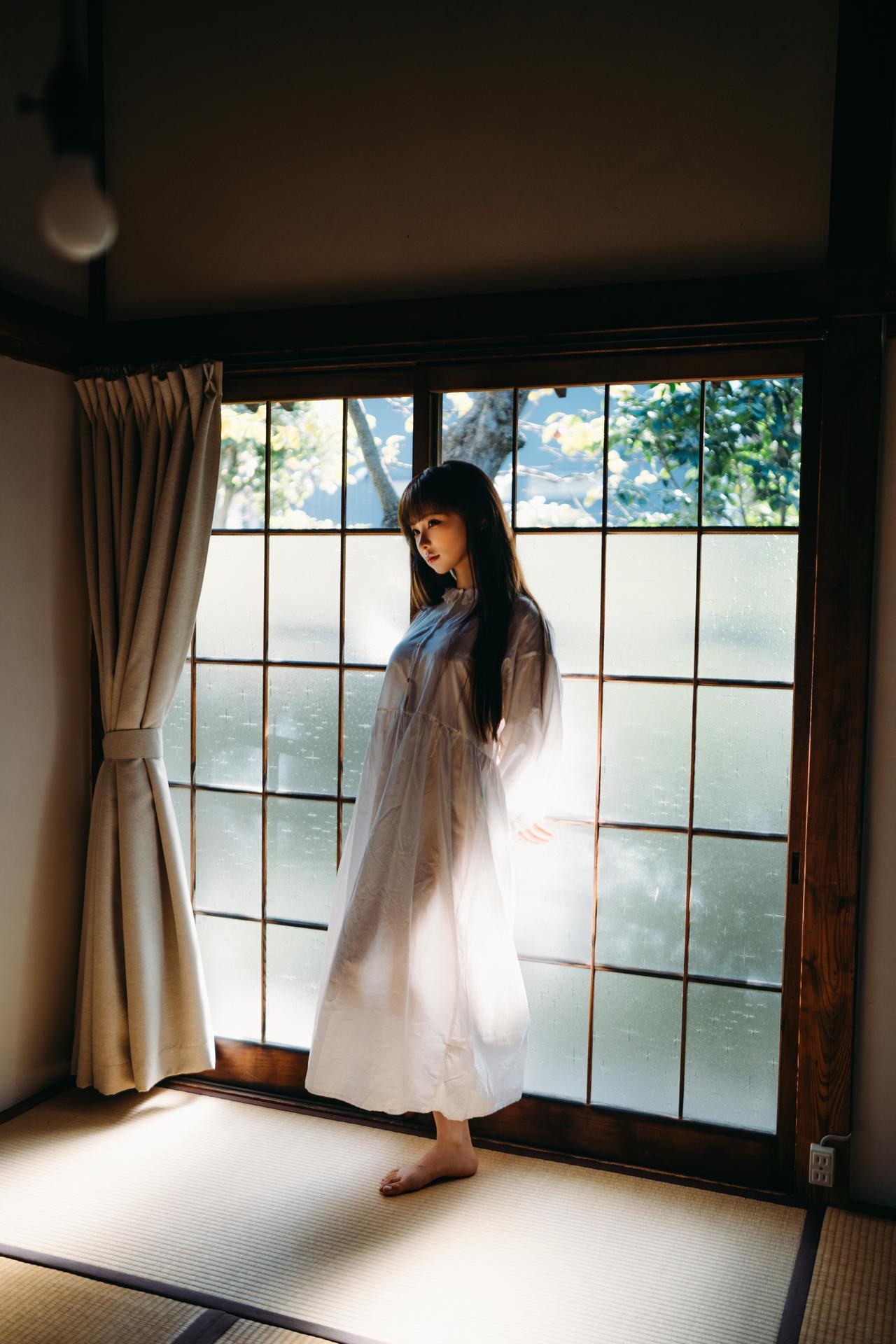 [写真] 蠢沫沫 - Dương: Kimono phòng kiểu Nhật, áo choàng ngủ voan trắng, ảnh với ánh sáng lạnh 31P