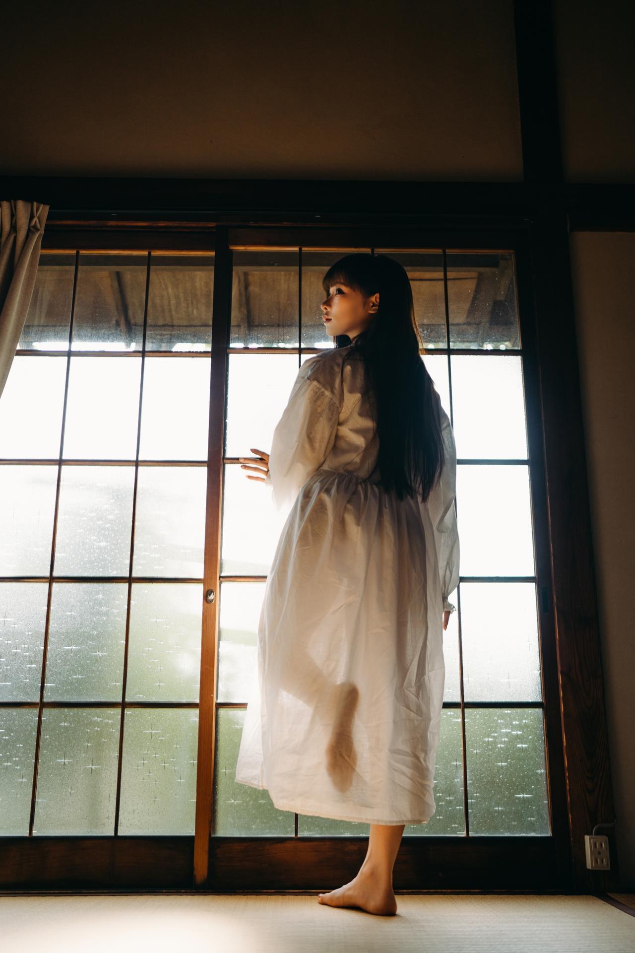 [写真] 蠢沫沫 - Dương: Kimono phòng kiểu Nhật, áo choàng ngủ voan trắng, ảnh với ánh sáng lạnh 31P