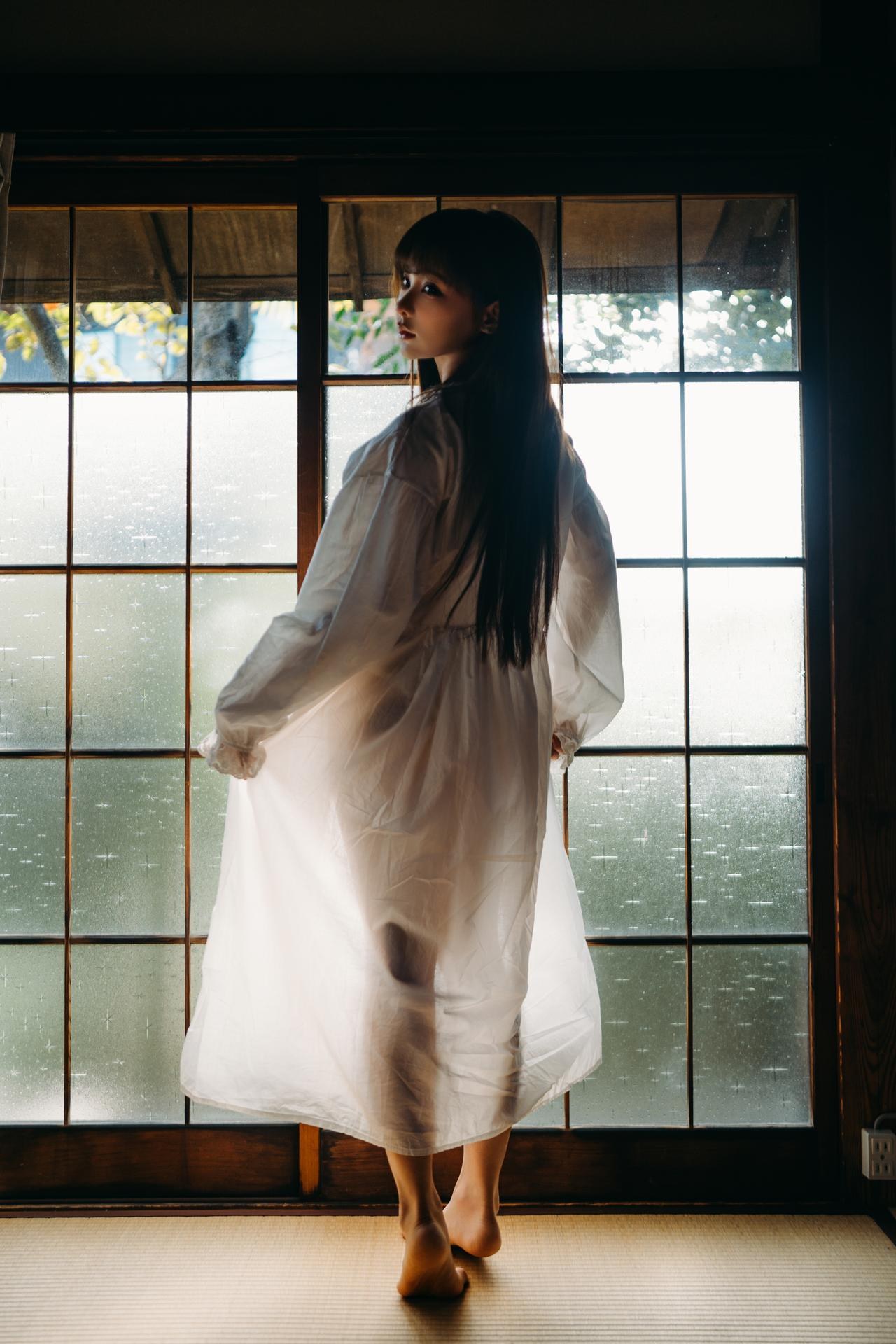 [写真] 蠢沫沫 - Dương: Kimono phòng kiểu Nhật, áo choàng ngủ voan trắng, ảnh với ánh sáng lạnh 31P