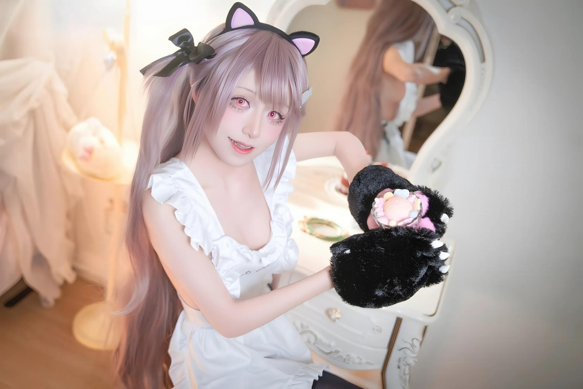 [cosplay] 双木扶苏 - 碧蓝航线 水星纪念：红白和风泳装 白发美胸还原 31P