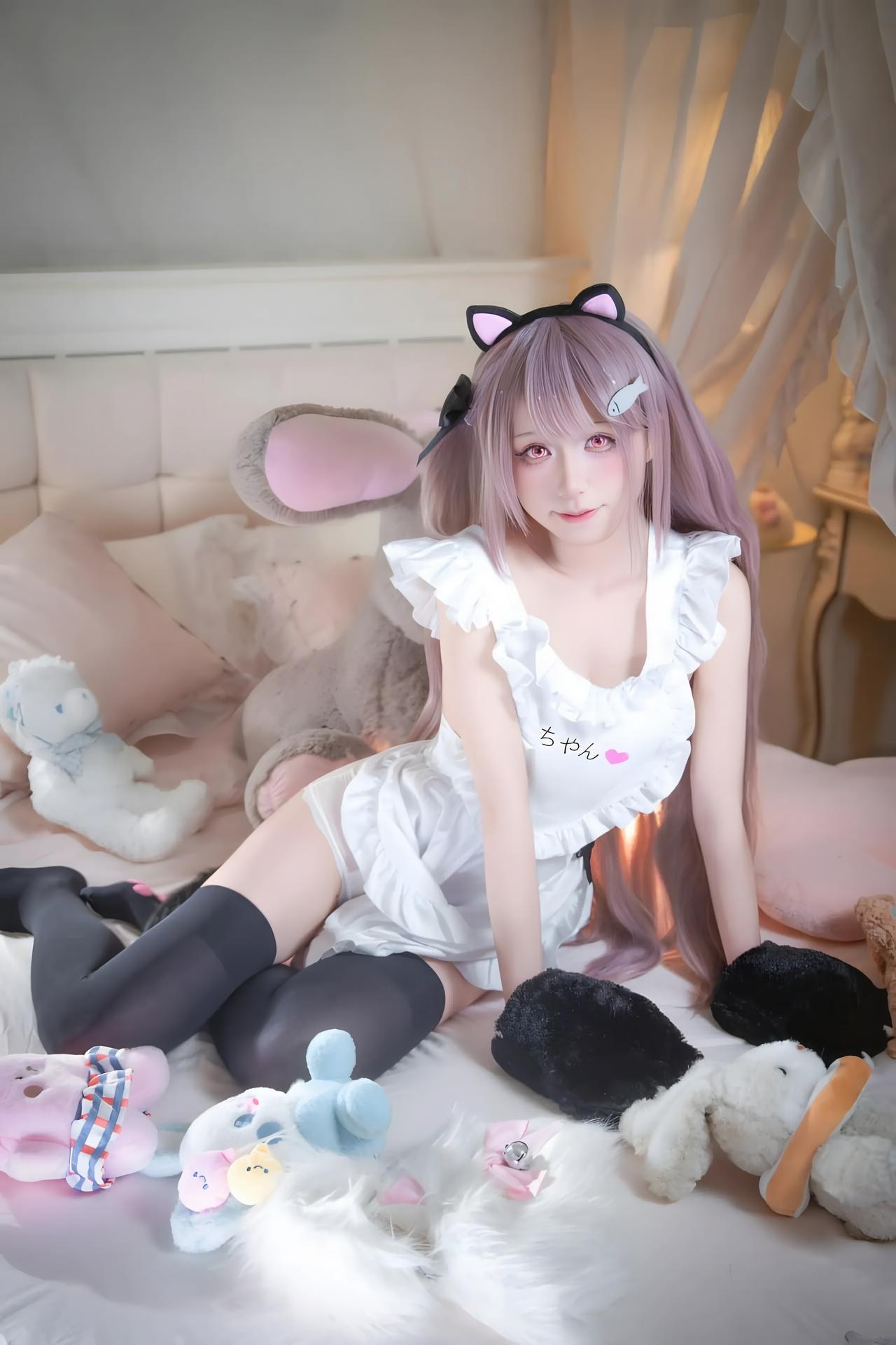 [cosplay] 双木扶苏 - 碧蓝航线 水星纪念：红白和风泳装 白发美胸还原 31P