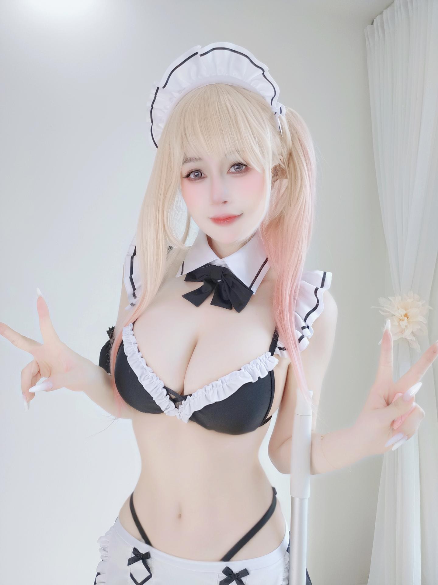 [cosplay] Baiyin 81 - My Dress-Up Darling Kitagawa Marin: Black and White Maid Outfit Beautiful Bust 62P