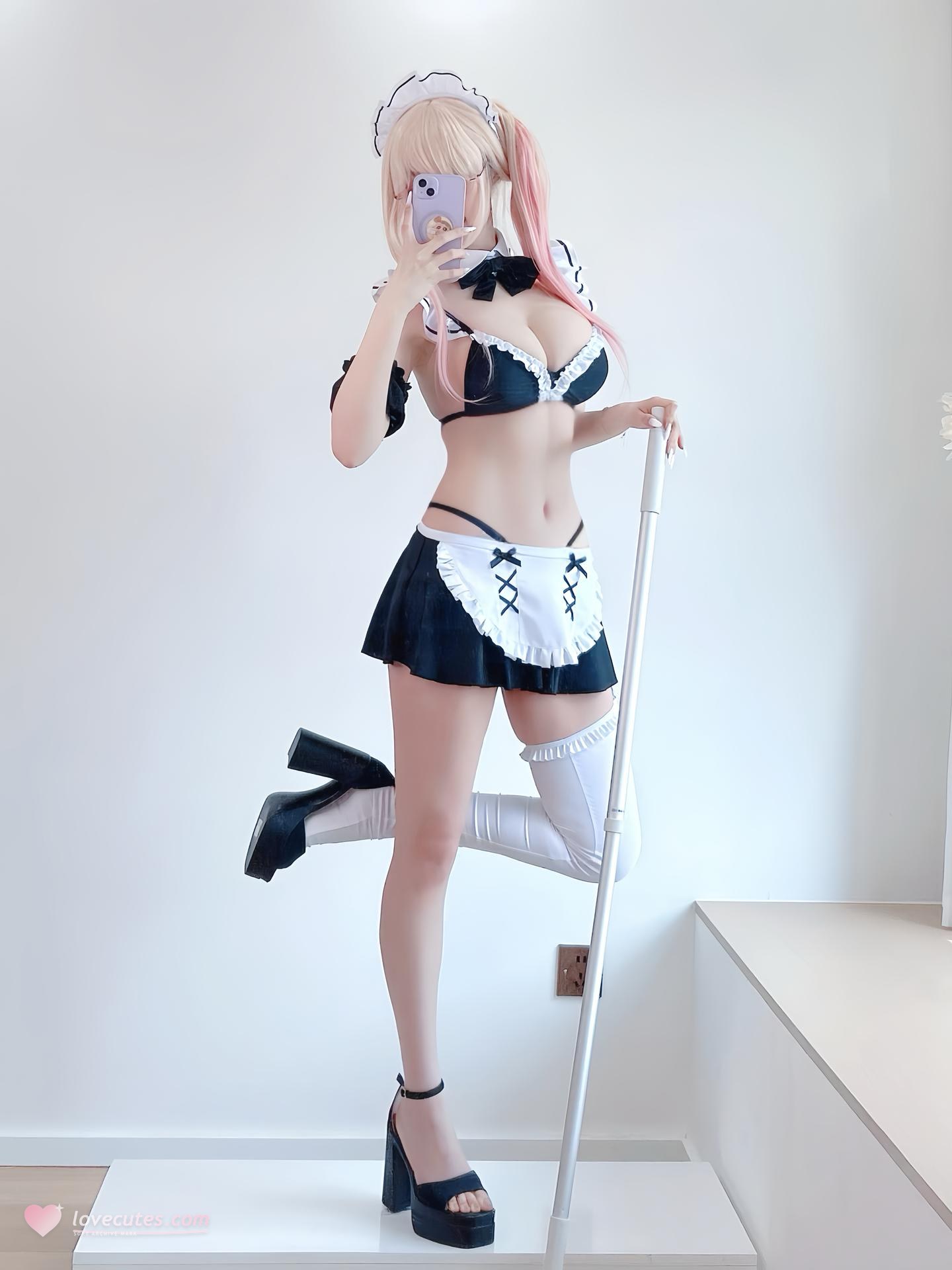 [cosplay] Baiyin 81 - My Dress-Up Darling Kitagawa Marin: Black and White Maid Outfit Beautiful Bust 62P
