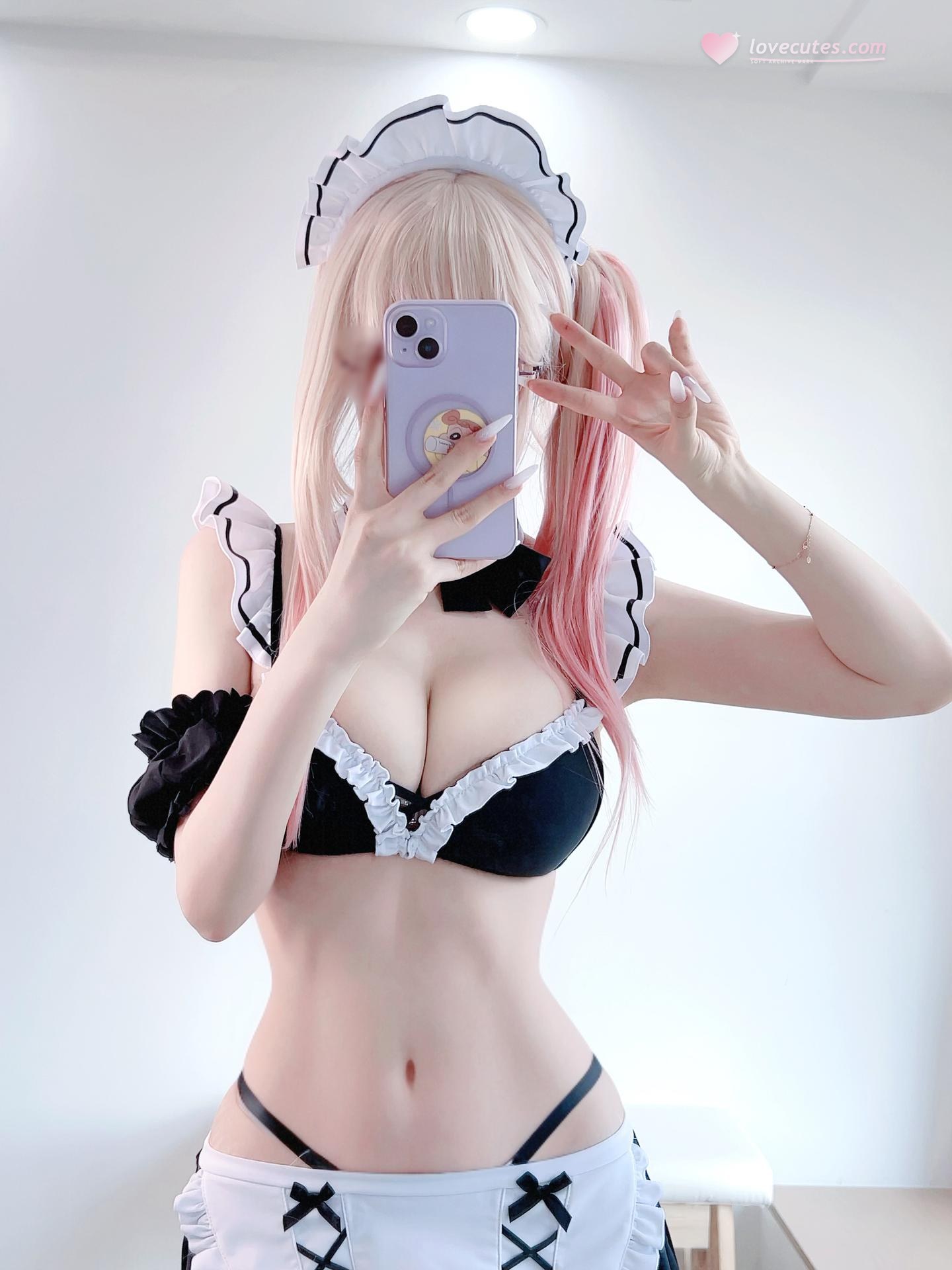 [cosplay] Baiyin 81 - My Dress-Up Darling Kitagawa Marin: Black and White Maid Outfit Beautiful Bust 62P