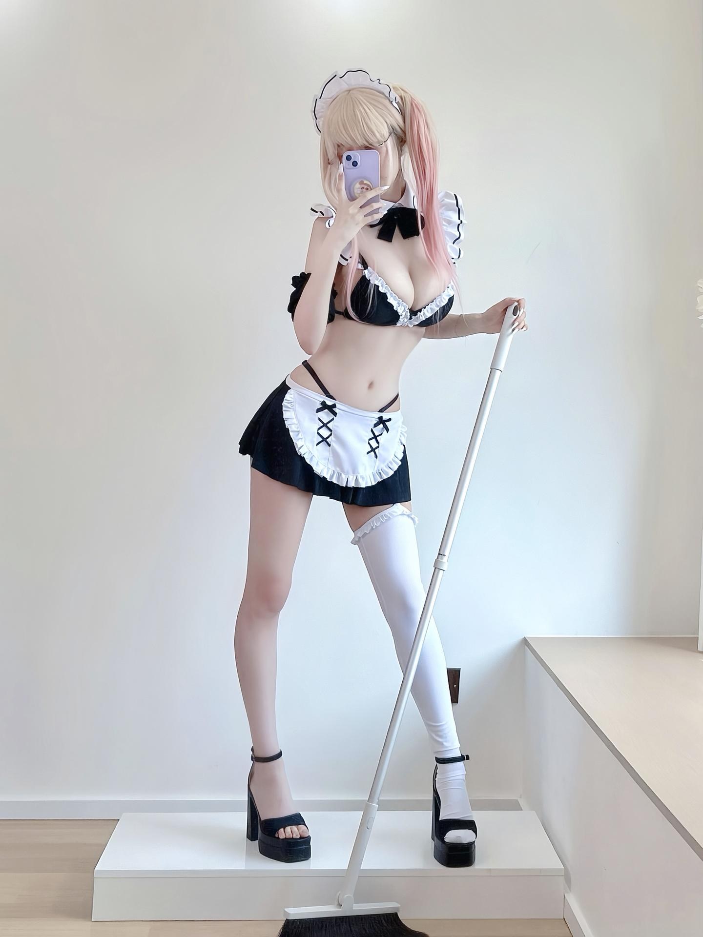 [cosplay] Baiyin 81 - My Dress-Up Darling Kitagawa Marin: Black and White Maid Outfit Beautiful Bust 62P
