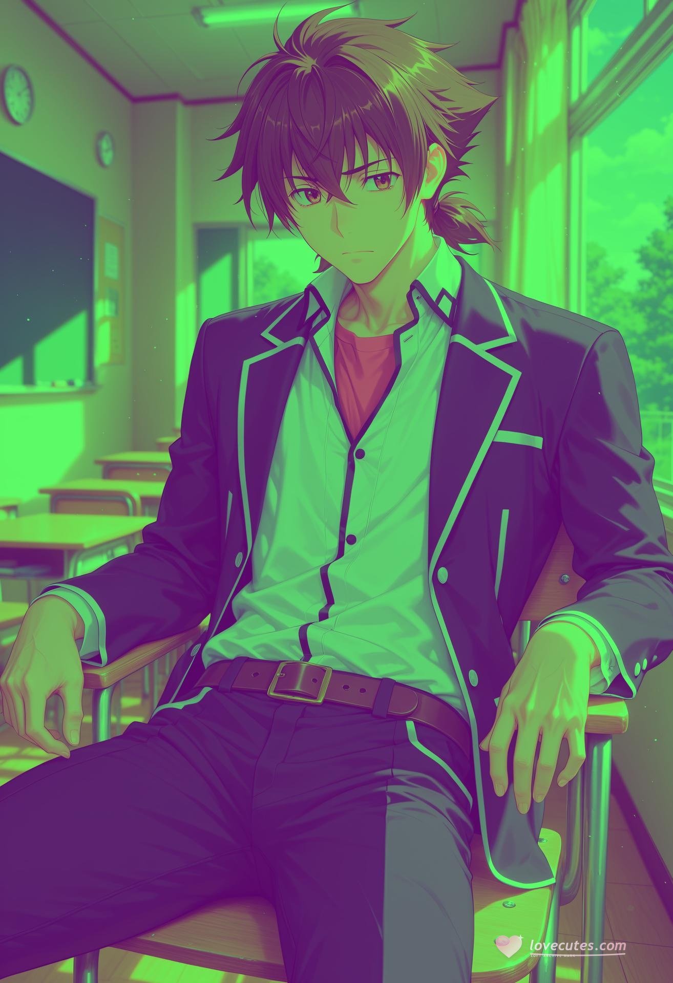AI Generated Anime Girl - 恶魔高中D×D 姬岛朱乃：ชุดนักเรียนชุดชั้นในลูกไม้露穴 107P