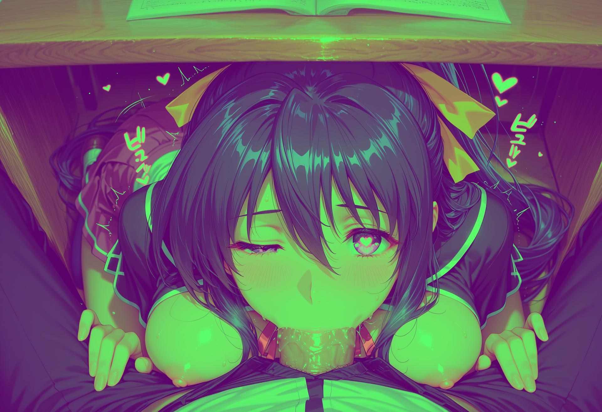 AI Generated Anime Girl - 악마의 고교 D×D 히메지마 아쿠노：레이스 란제리 학생복 노출 107P