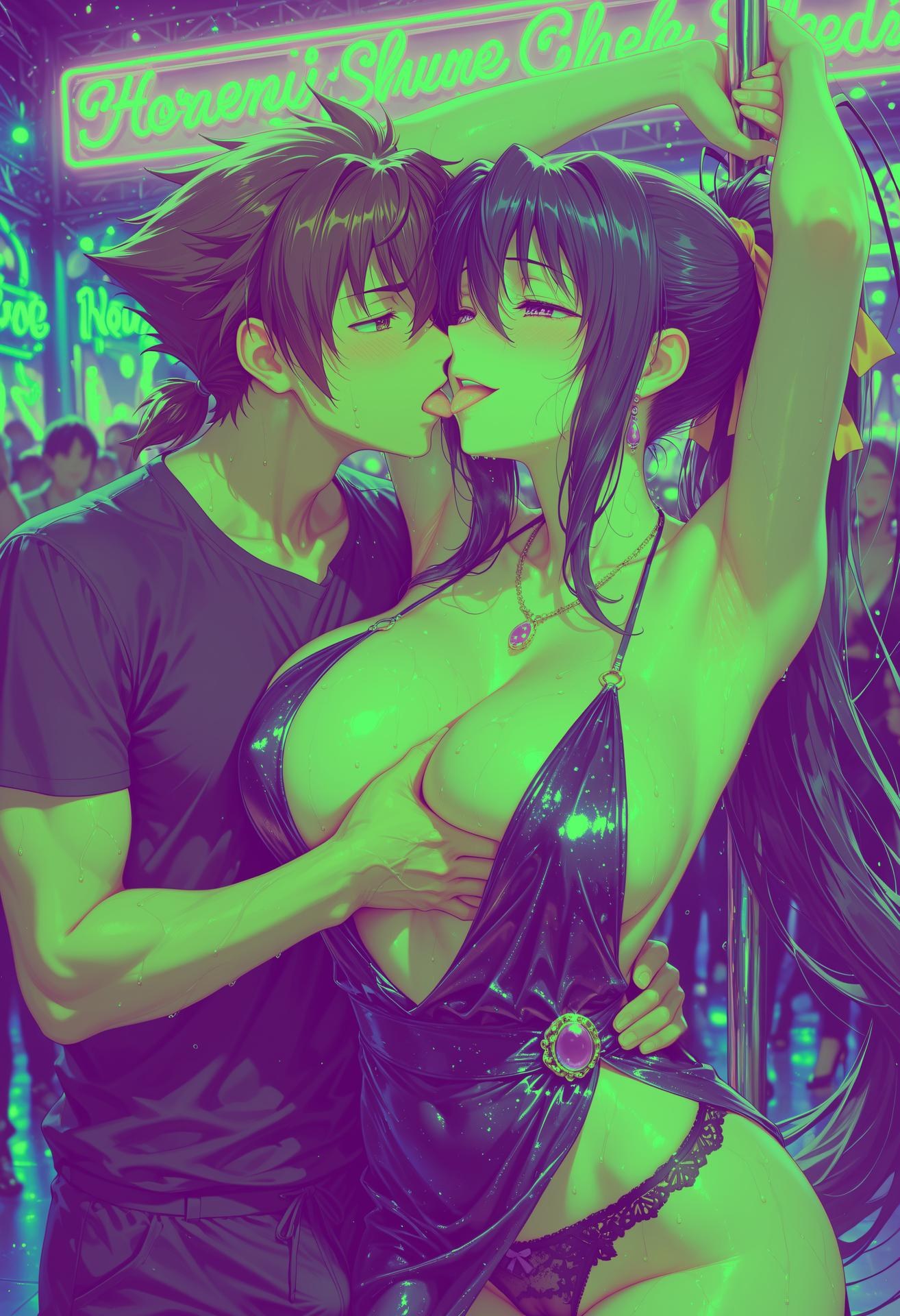 AI Generated Anime Girl - 恶魔高中D×D 姬岛朱乃：ชุดนักเรียนชุดชั้นในลูกไม้露穴 107P
