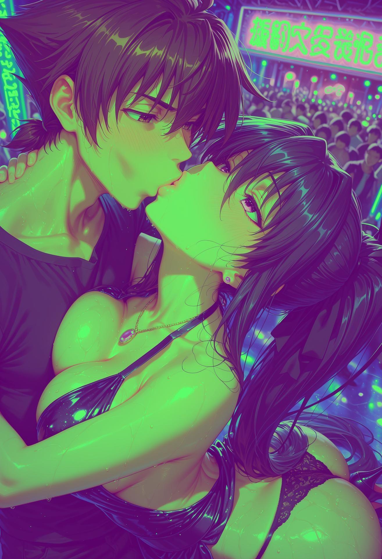 AI Generated Anime Girl - 恶魔高中D×D 姬岛朱乃：ชุดนักเรียนชุดชั้นในลูกไม้露穴 107P