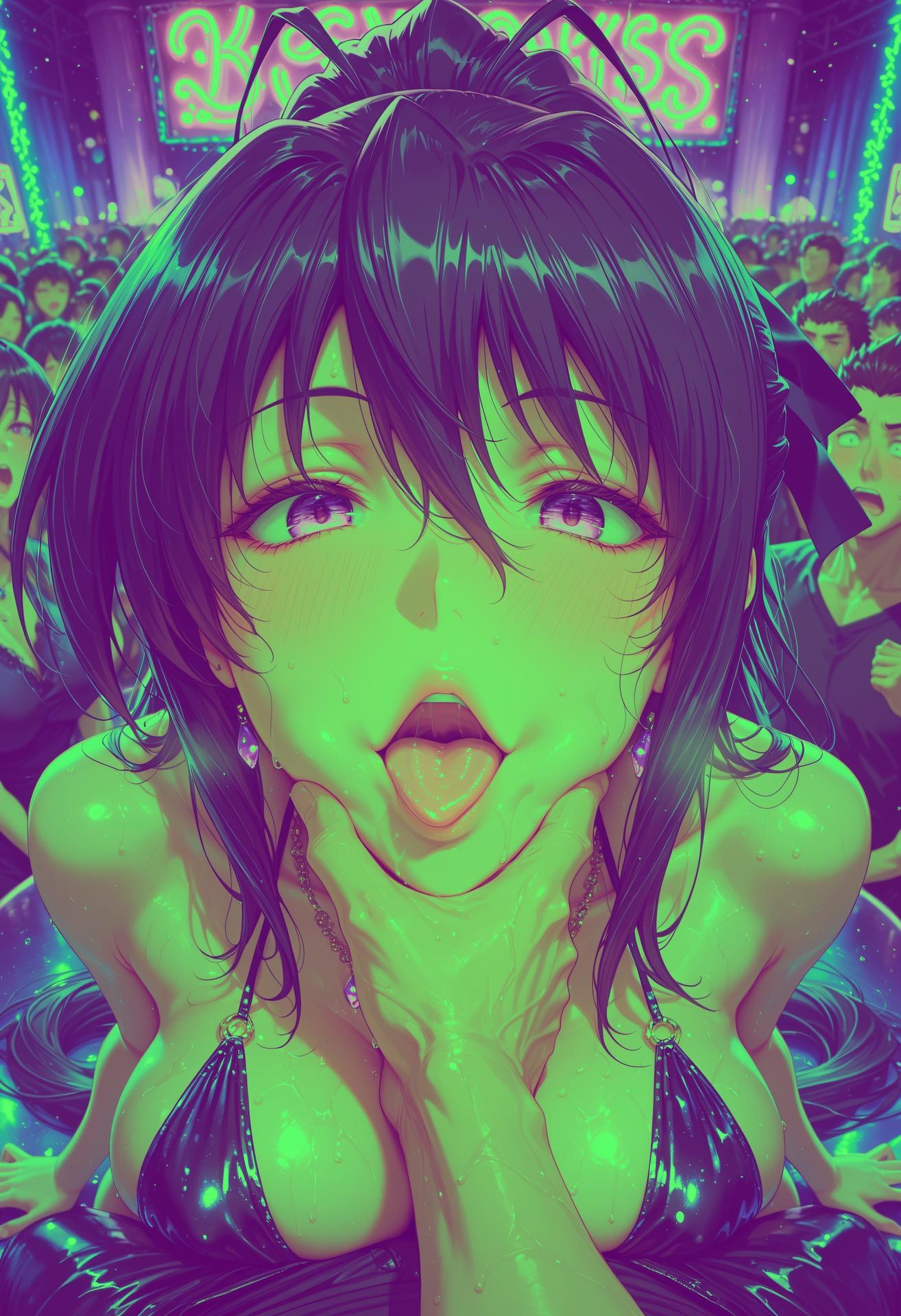 AI Generated Anime Girl - 恶魔高中D×D 姬岛朱乃：ชุดนักเรียนชุดชั้นในลูกไม้露穴 107P