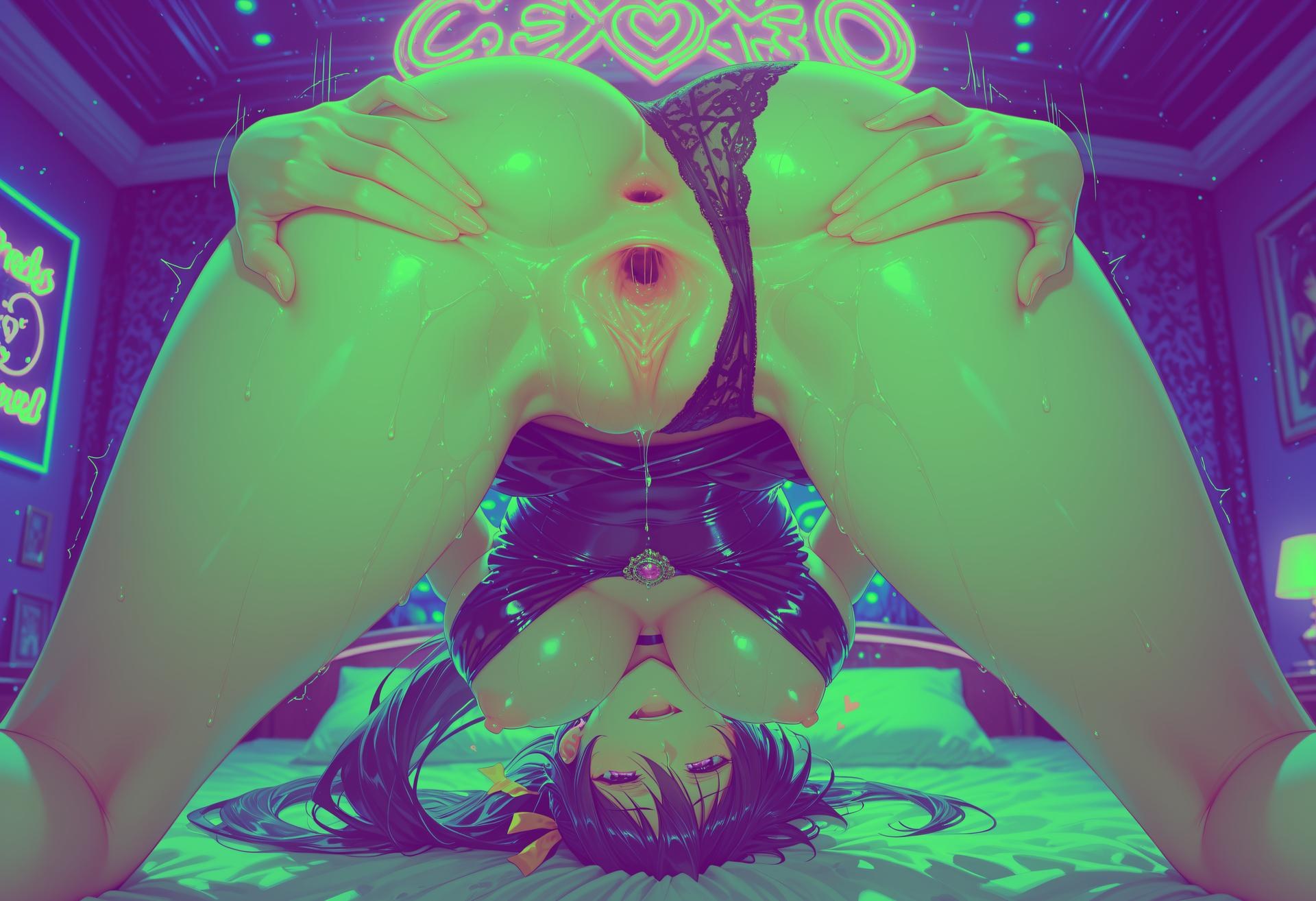 AI Generated Anime Girl - 恶魔高中D×D 姬岛朱乃：ชุดนักเรียนชุดชั้นในลูกไม้露穴 107P