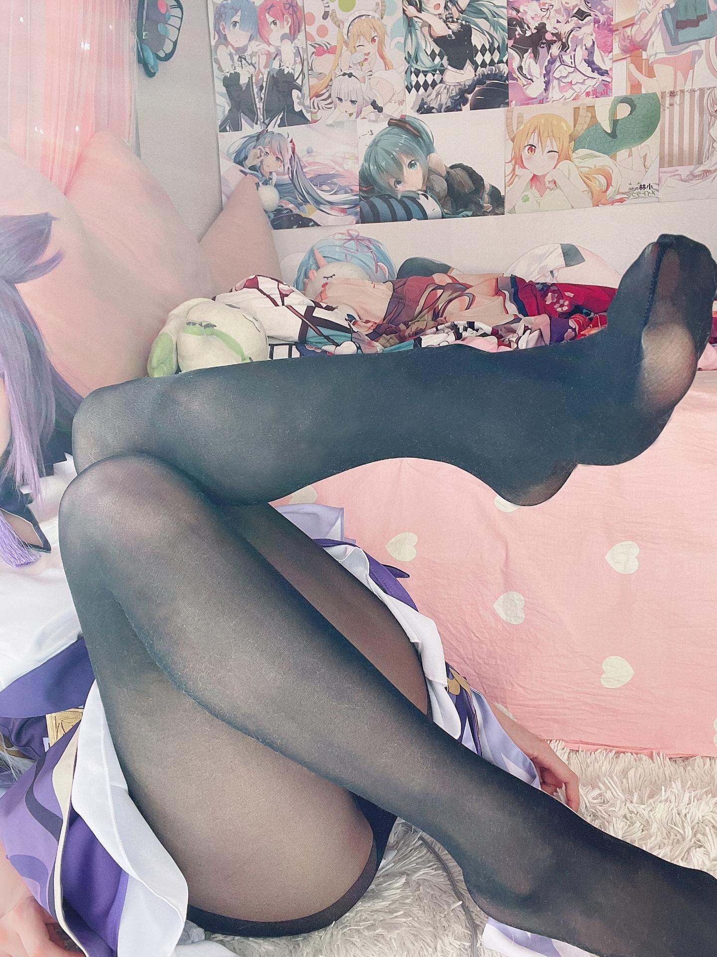 [cosplay] Xi Dai Dai - Keqing: Purple-haired bunny-ear explicit large-scale recreation 60P2V