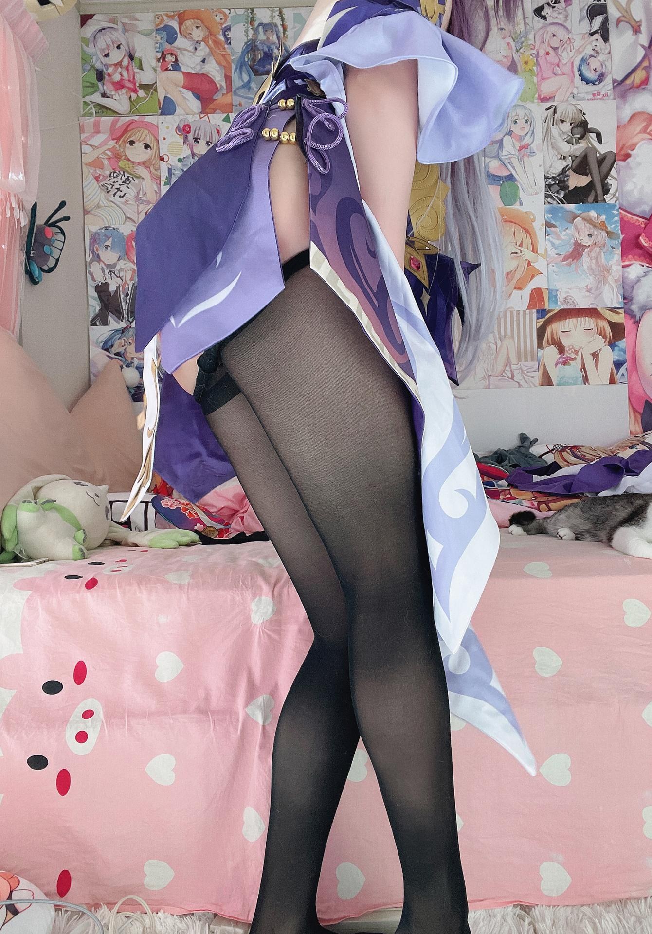 [cosplay] 习呆呆 - 刻晴：紫髮兔耳露點大尺度還原 60P2V