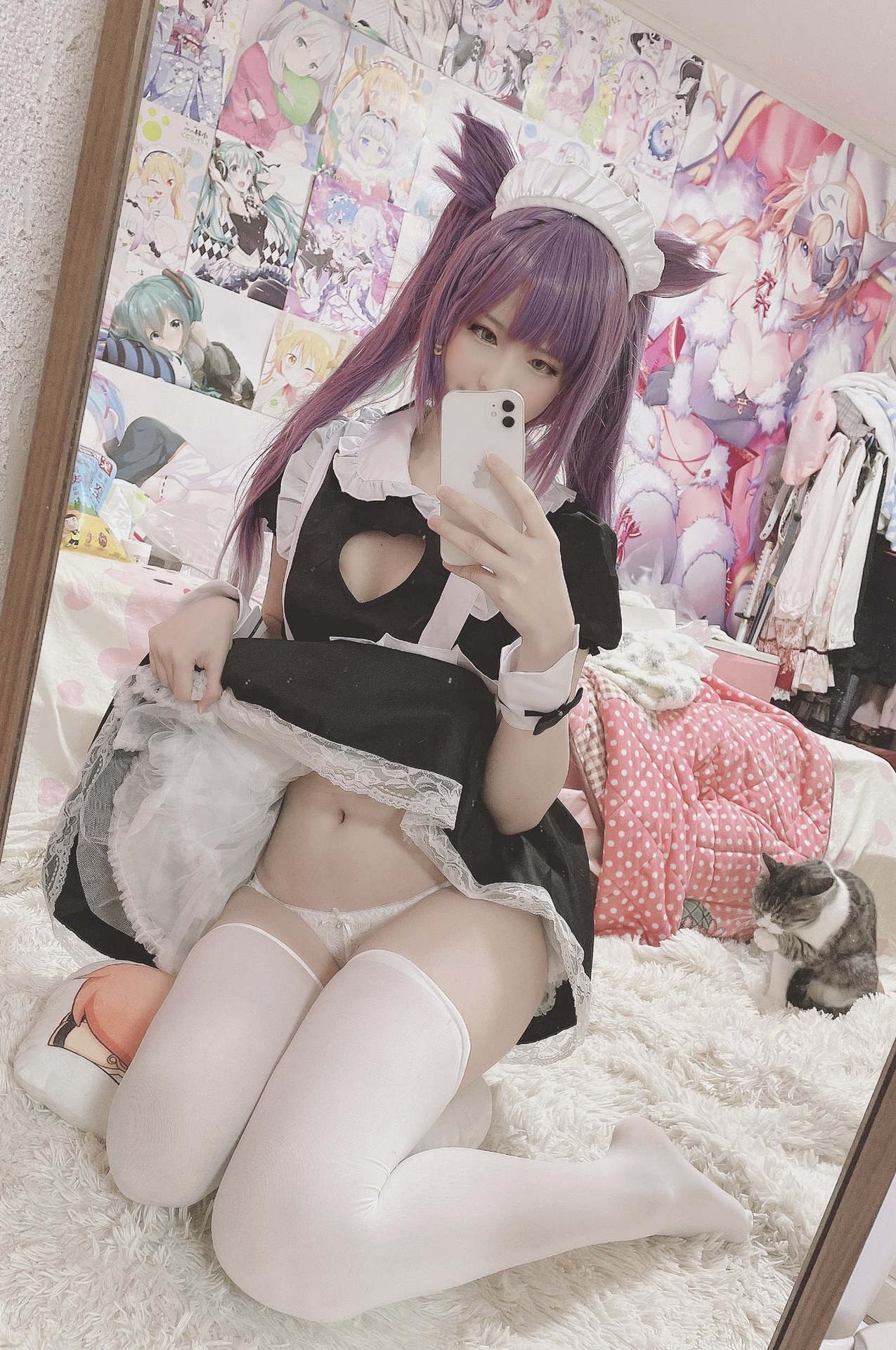 [cosplay] Xi Dai Dai - Keqing: Purple-haired bunny-ear explicit large-scale recreation 60P2V