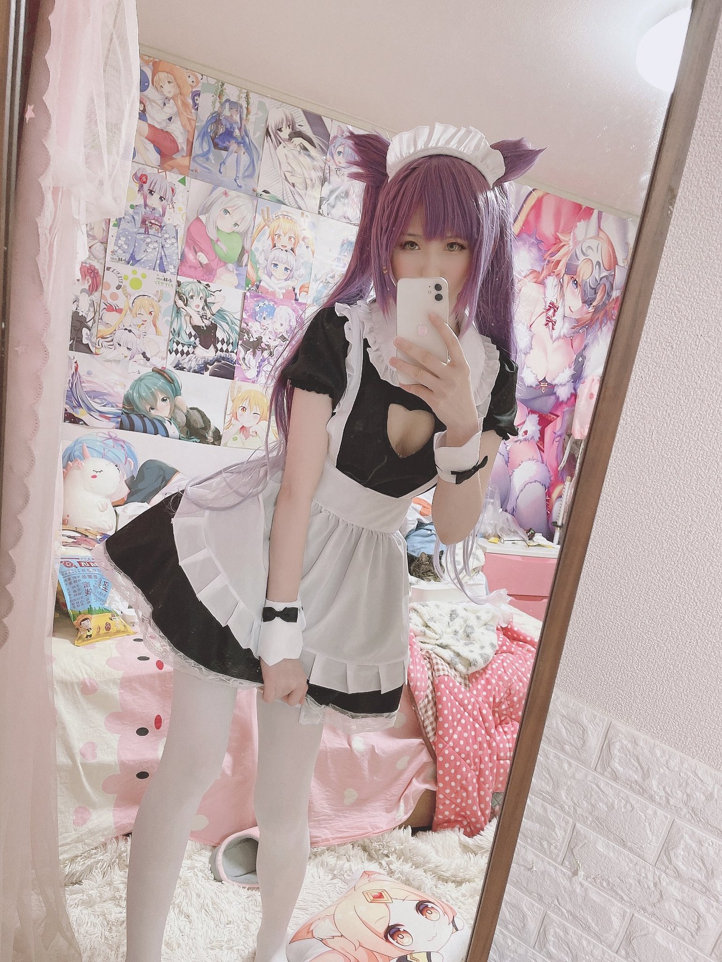 [cosplay] 习呆呆 - 刻晴：紫发兔耳露点大尺度还原 60P2V