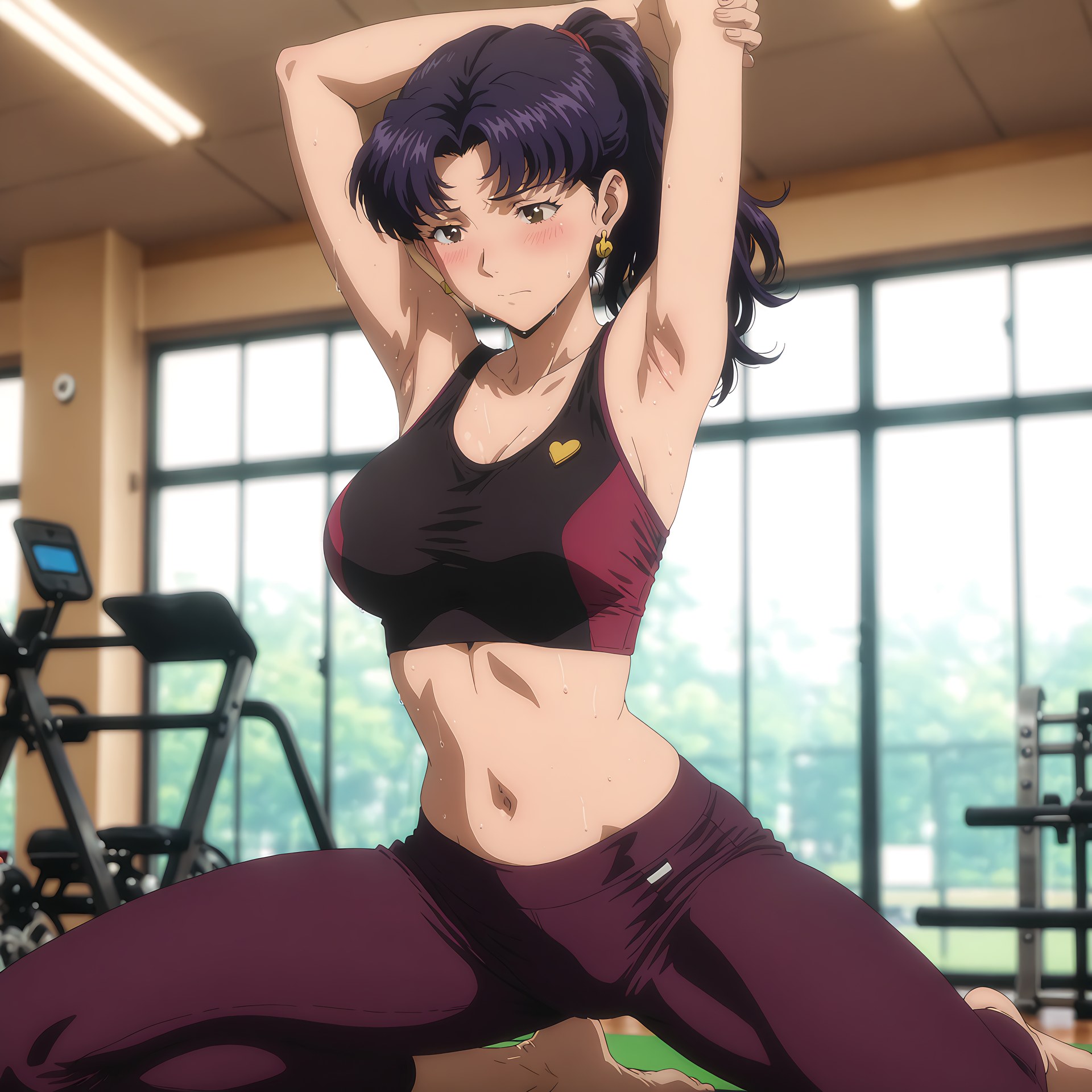 AI Generated Anime Girl - 新世紀エヴァンゲリオン 葛城ミサト：レース下着水着ビーチ露出 102P