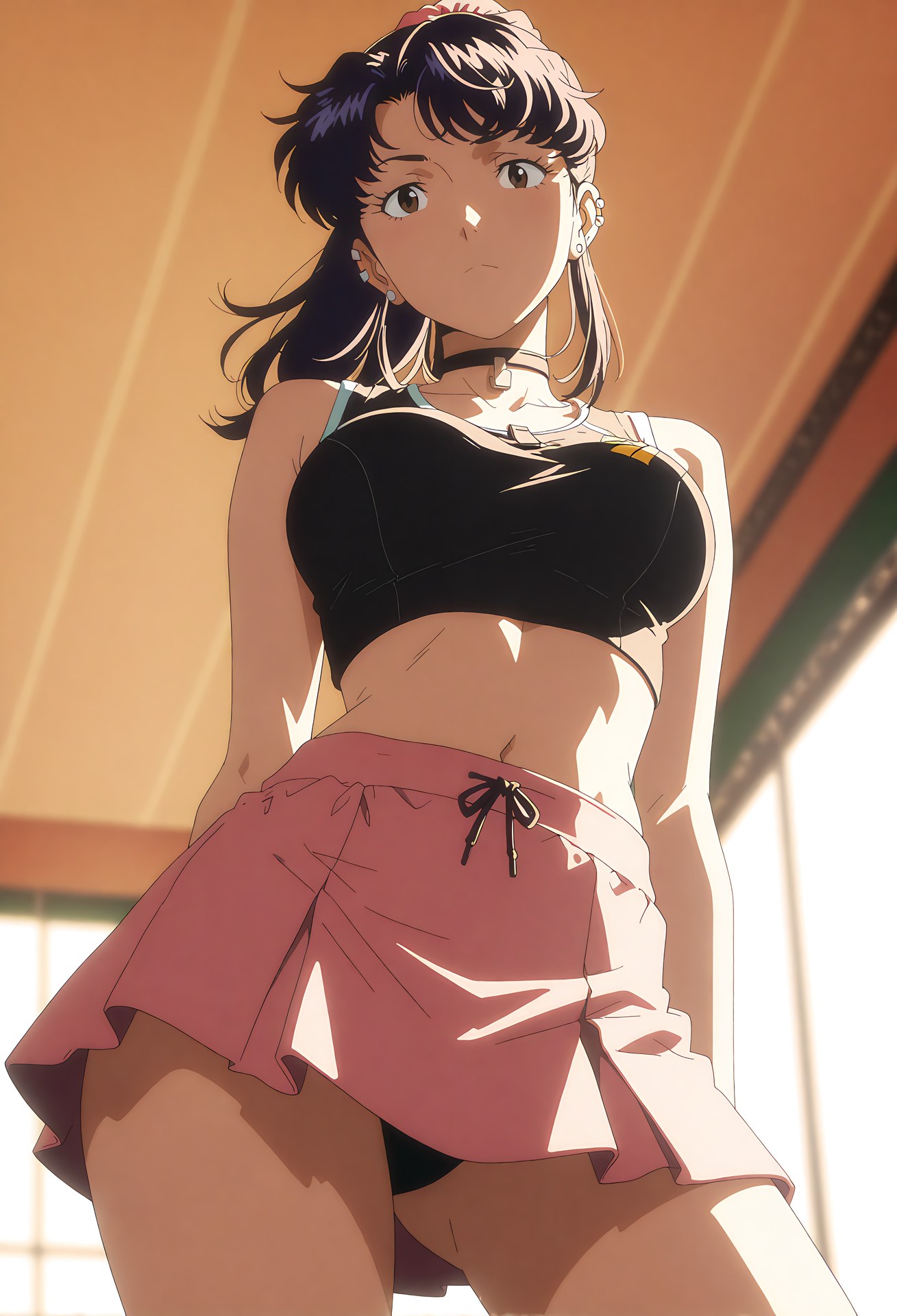 AI Generated Anime Girl - 新世紀エヴァンゲリオン 葛城ミサト：レース下着水着ビーチ露出 102P