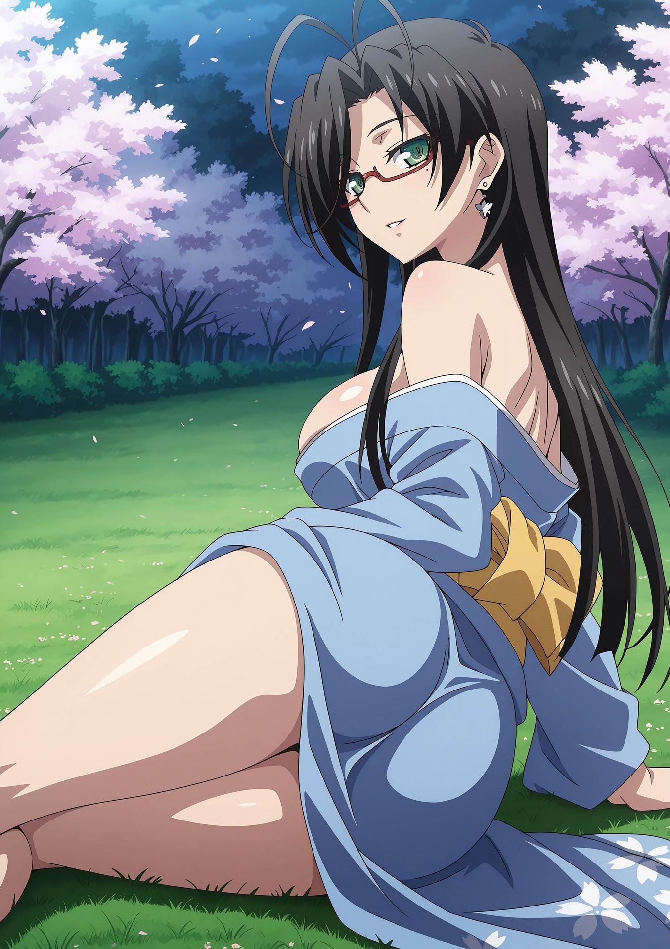 AI Generated Anime Girl - 新妹魔王的契约者 长谷川千里 Vol.1：黑丝私房床拍露穴 238P