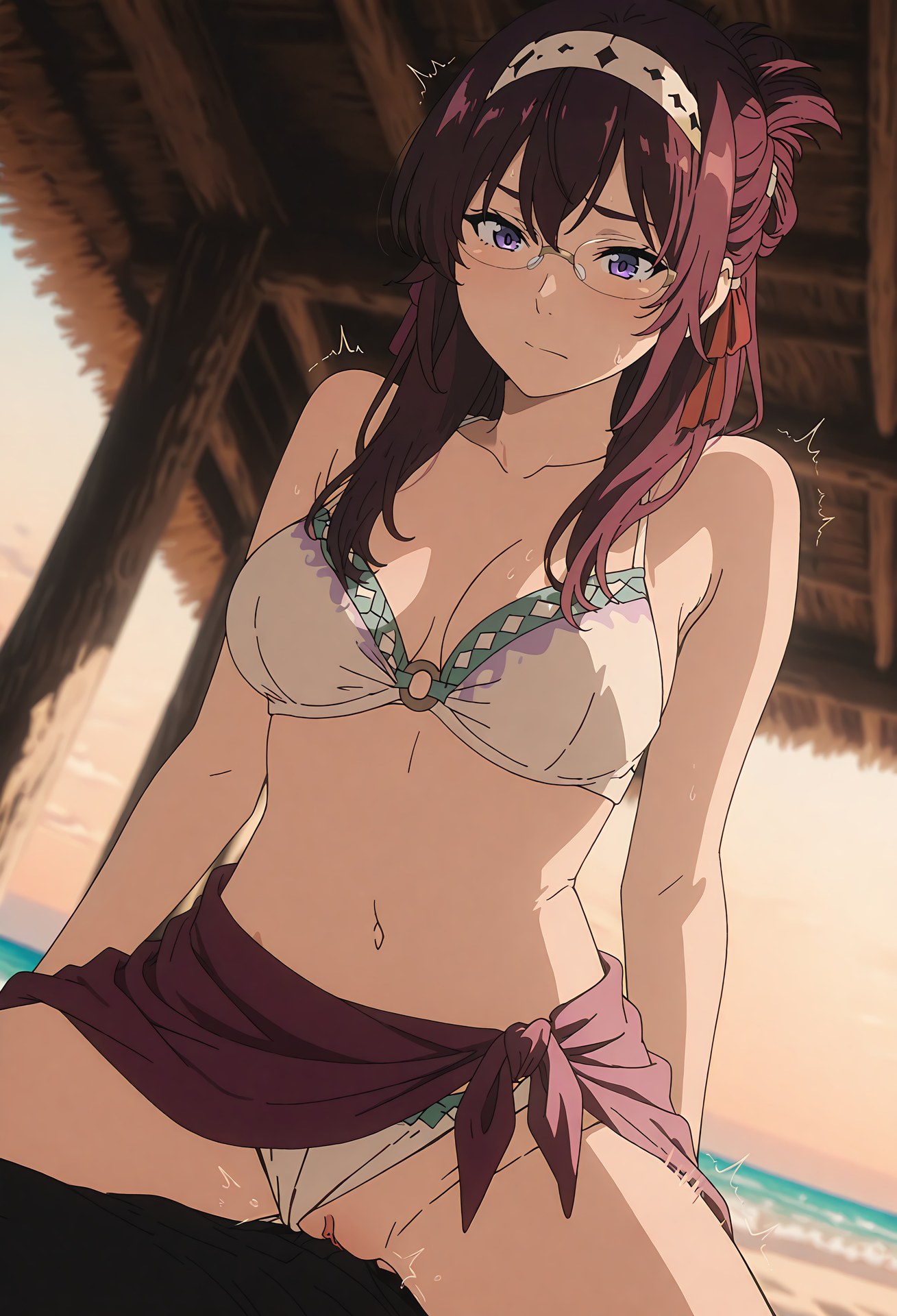 Cô gái anime do AI tạo ra - Mushoku Tensei Lilia Greyrat: nội y ren, đồng phục học sinh, lộ chỗ kín 40P
