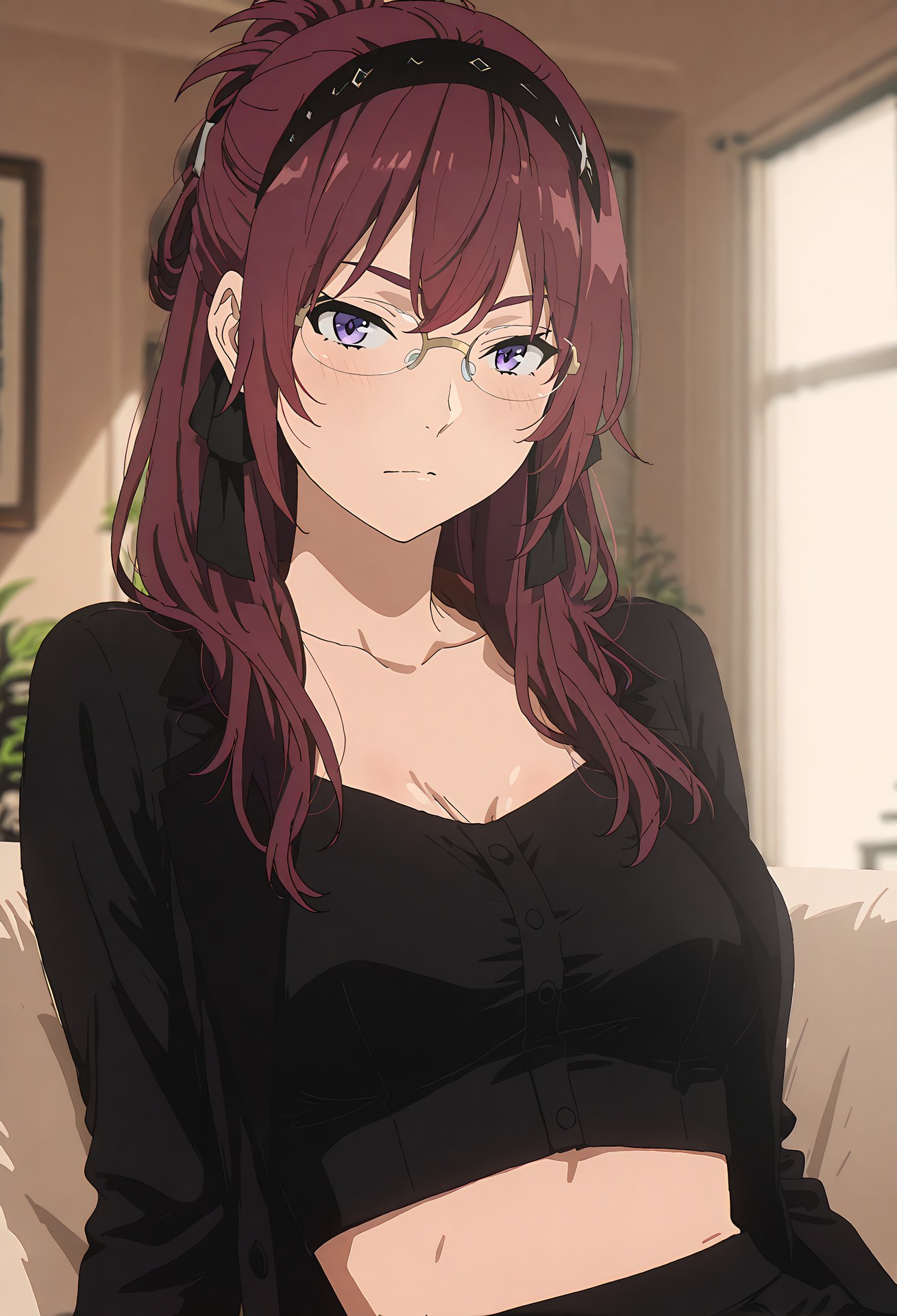 AI Generated Anime Girl - Mushoku Tensei Roxy Migurdia: Lace Lingerie School Uniform Exposed Crotch 40P