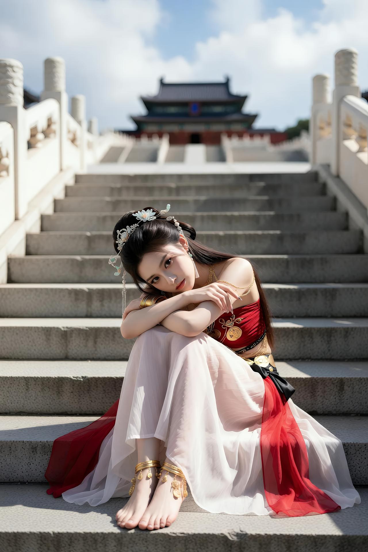 [AI美女] 猫儿仙子 - 修仙：ภาพถ่ายตัวละครเซียนยุคโบราณ แฟนตาซีเรียวขา 83P