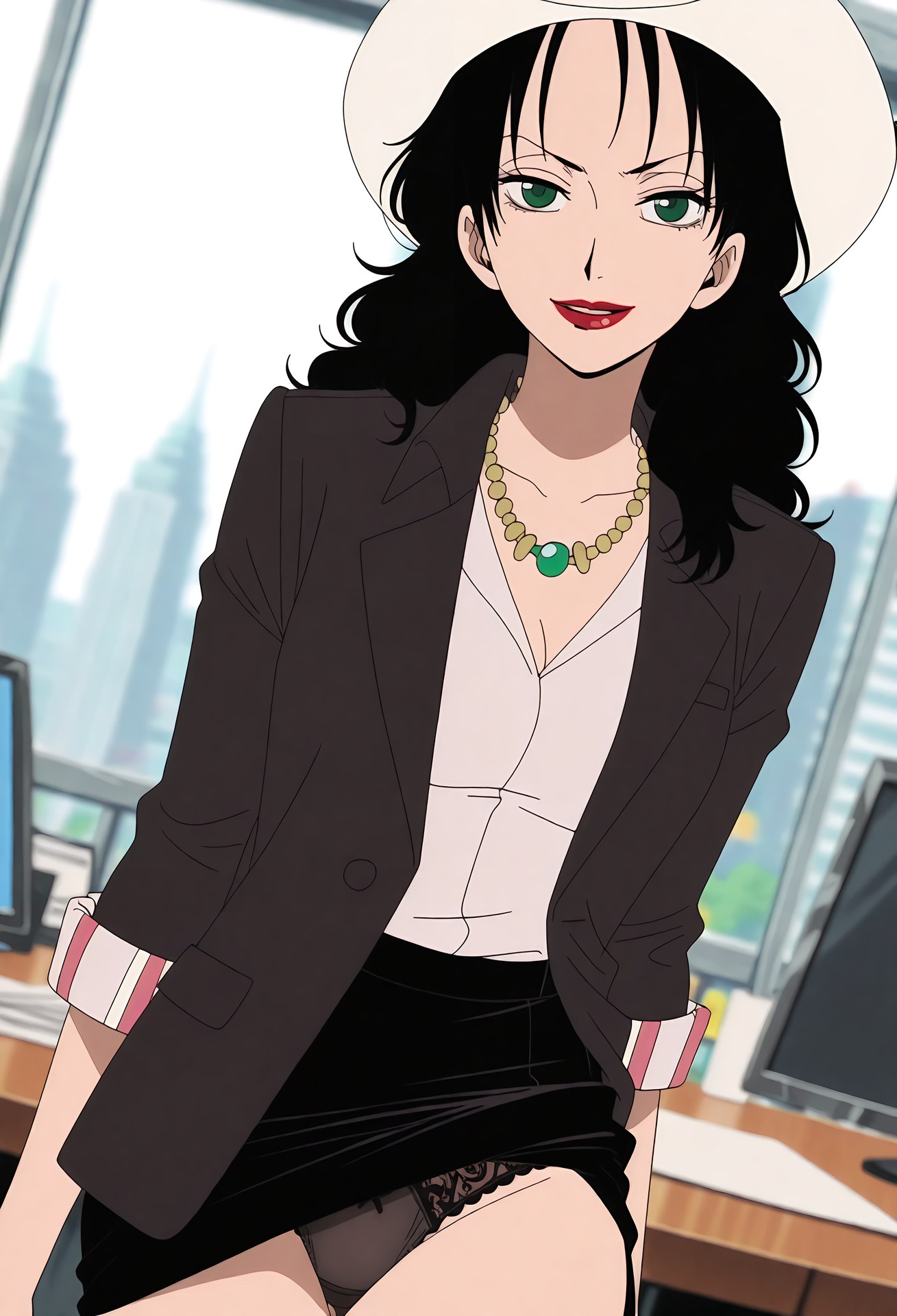 AI Generated Anime Girl - 海贼王 亚尔丽塔：bodysuit private room露穴 38P