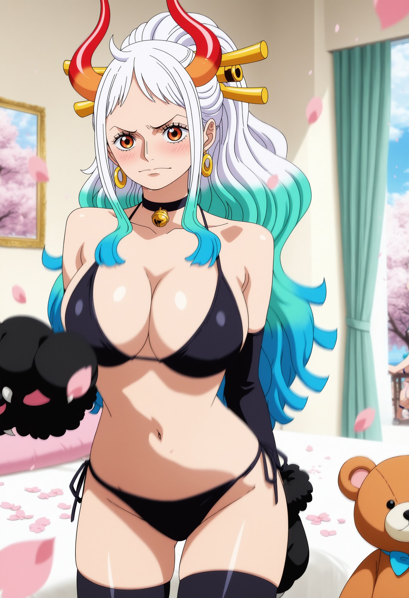 AI Generated Anime Girl - 海贼王 大和：ชุดว่ายน้ำ บิกินี ห้องน้ำ และ露穴 95P