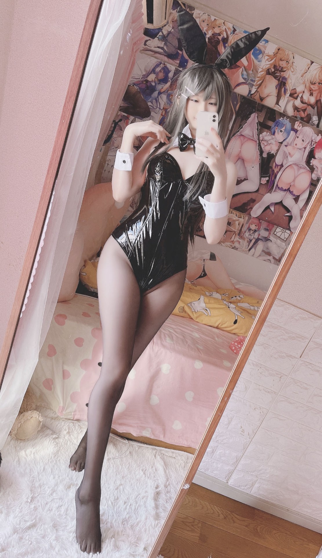 [cosplay] Xi Dāidāi - Sakurajima Mai Bunny Girl: Black Stockings Exposed Nipple Recreation 36P1V
