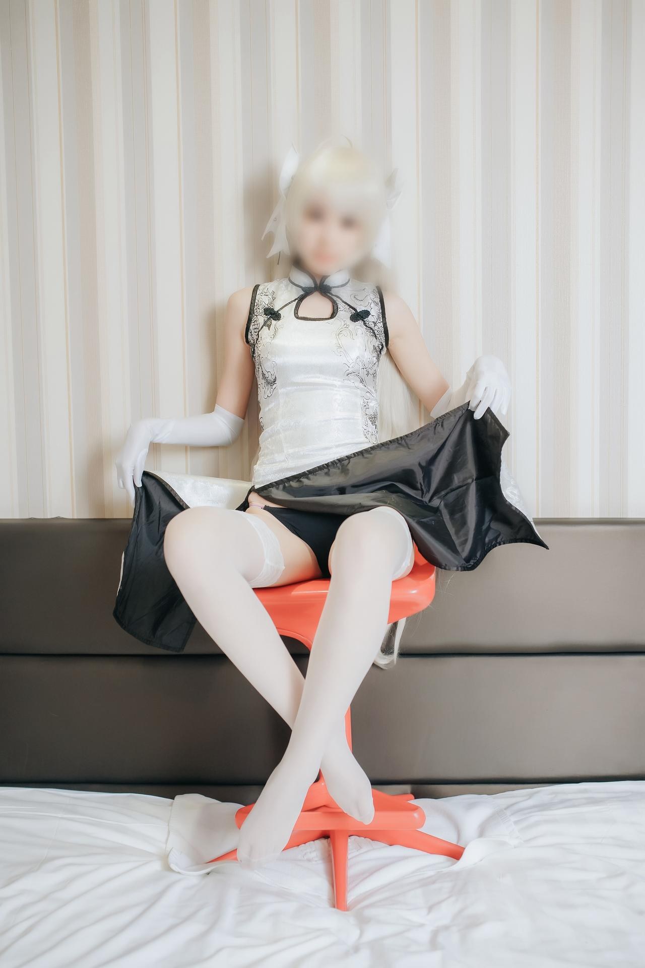 [cosplay] 少女映画 - 春日野穹 ชุดกี่เพ้าสีขาว：การถ่ายทอดคาแรกเตอร์ในบทบาทขนาดใหญ่ 80P