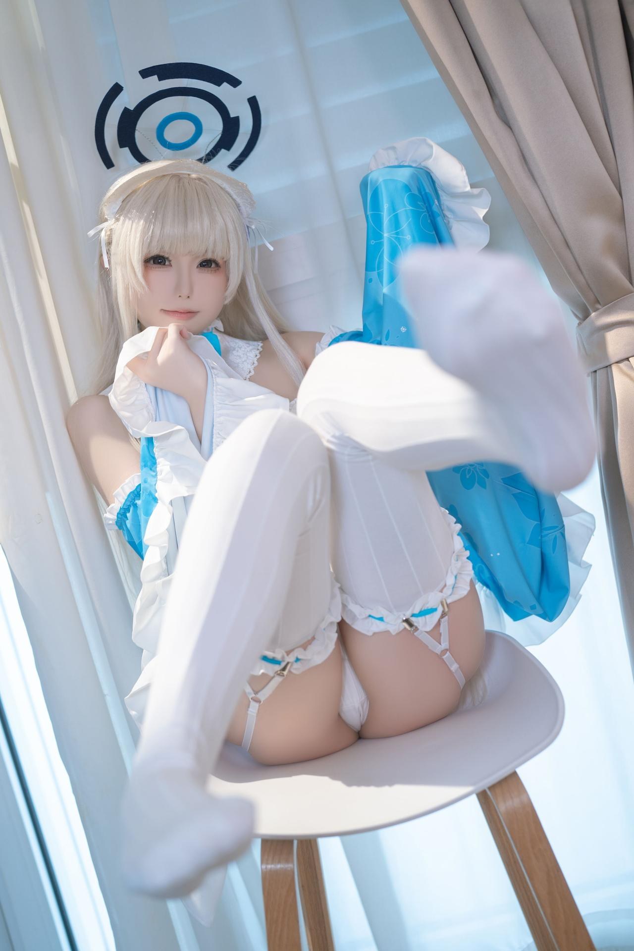 [cosplay] Quan冉有点饿 - 飞鸟马时和服浴衣：白丝高衩翘臀大尺度还原 69P