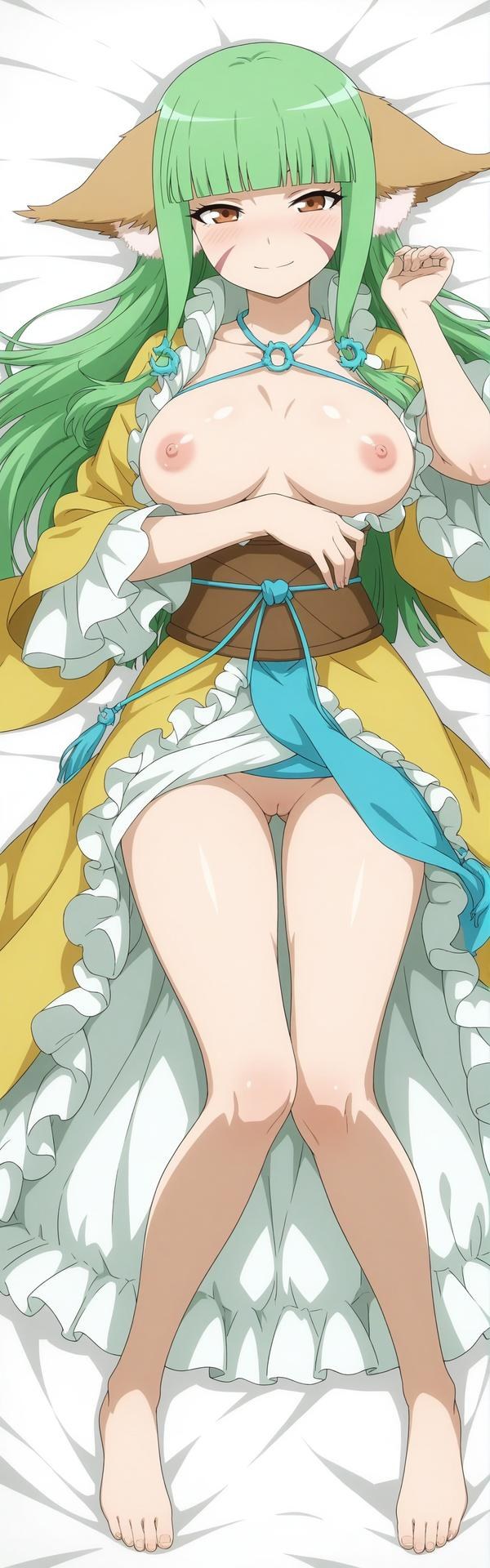 AI Generated Anime Girl - 涂山容容：长发露穴 164P
