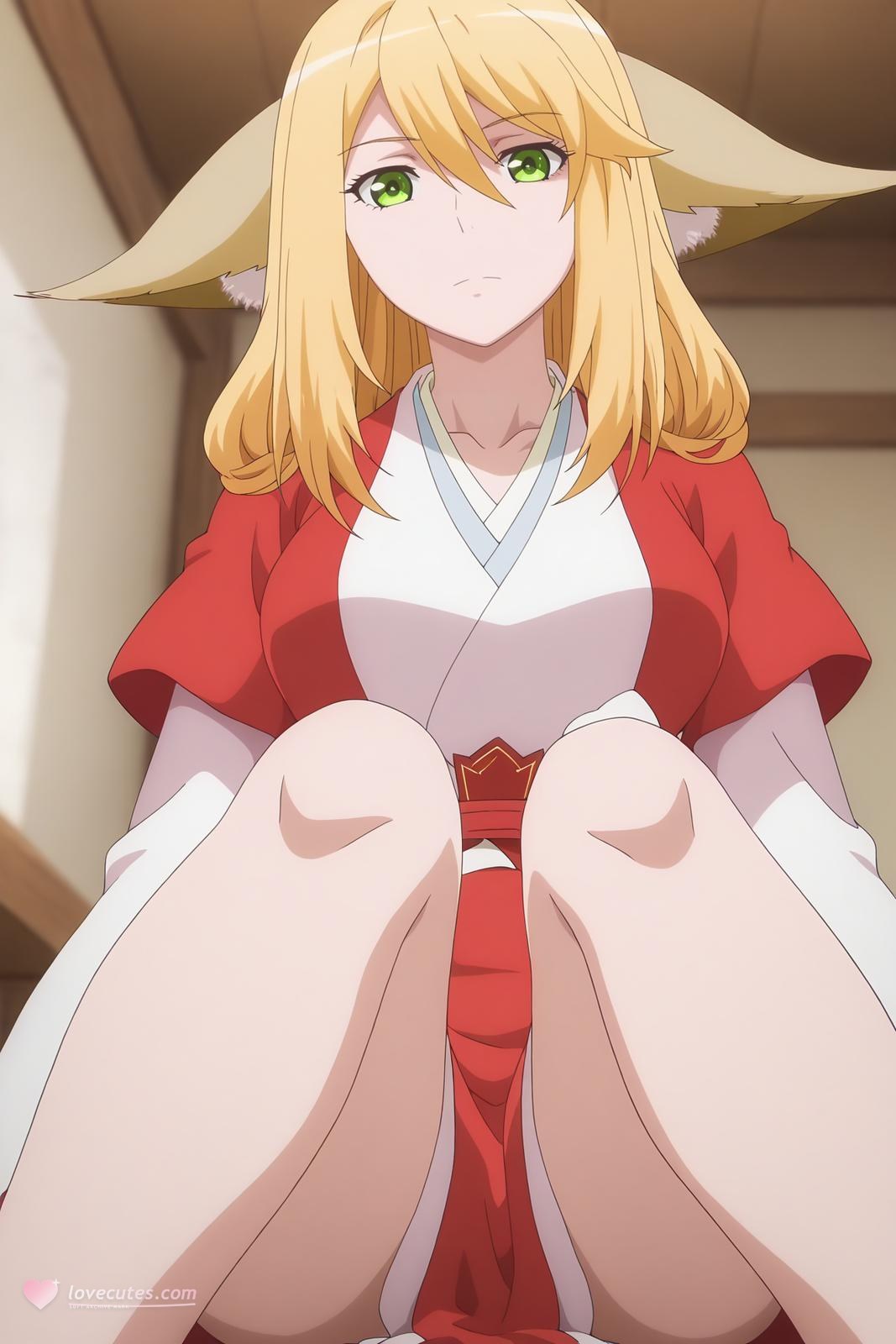AI Generated Anime Girl - 涂山红红：ชุดชั้นในลูกไม้露穴 151P