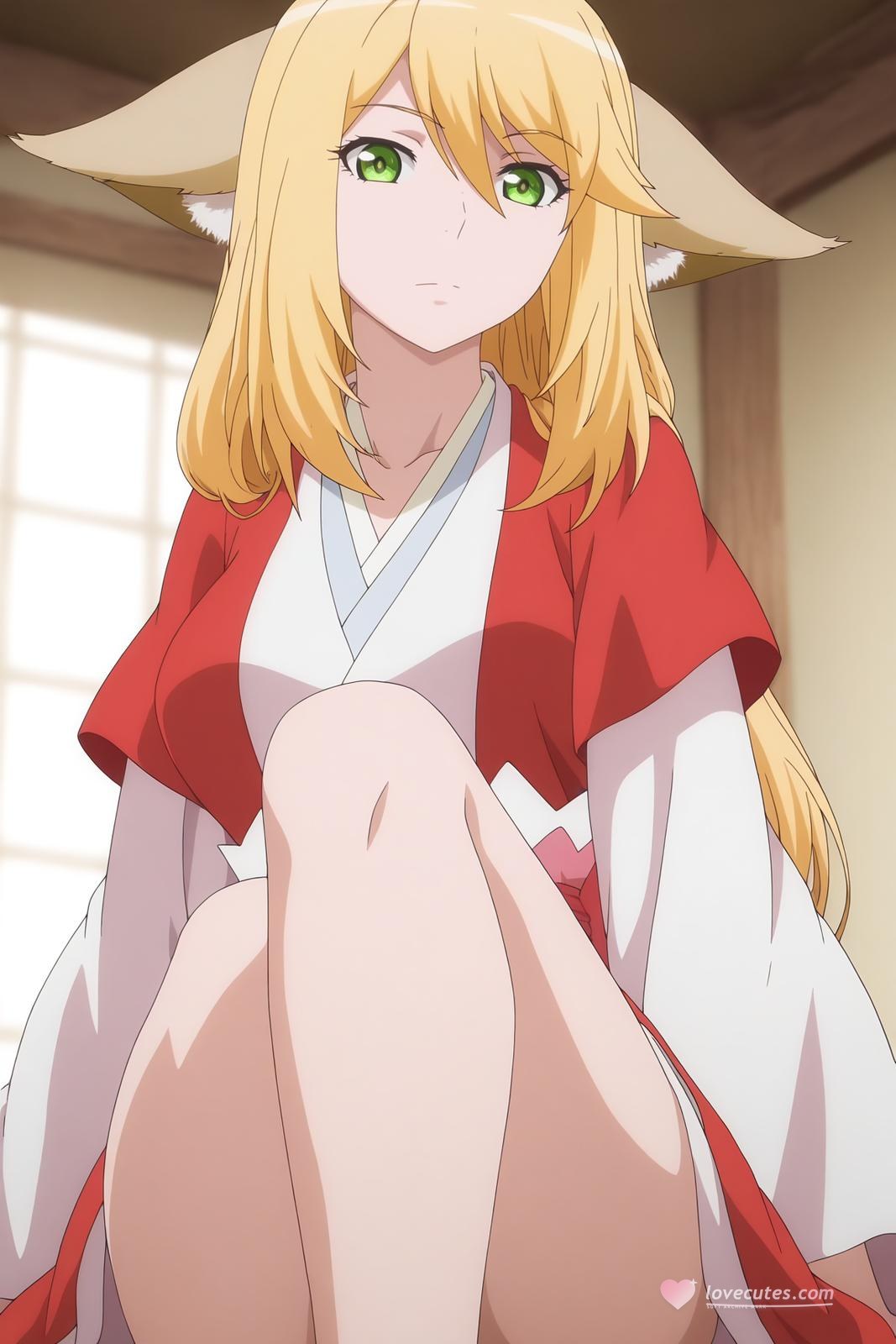AI Generated Anime Girl - 涂山红红：ชุดชั้นในลูกไม้露穴 151P