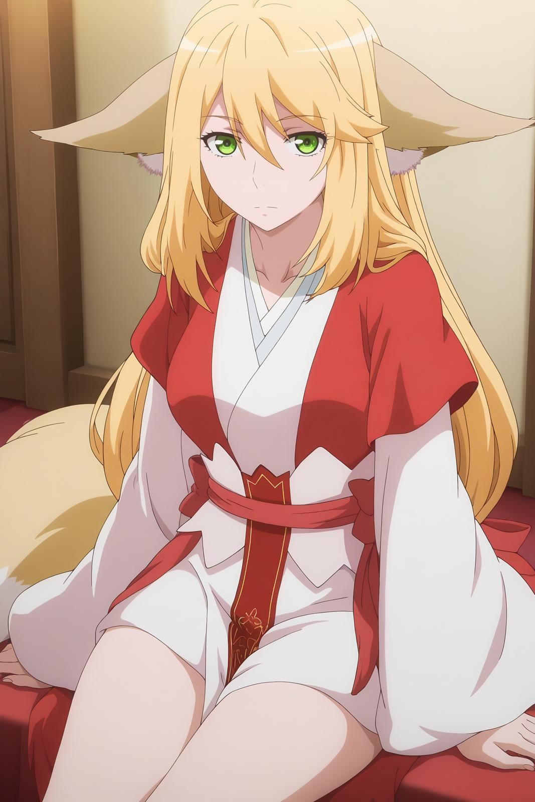 AI Generated Anime Girl - 涂山红红：ชุดชั้นในลูกไม้露穴 151P