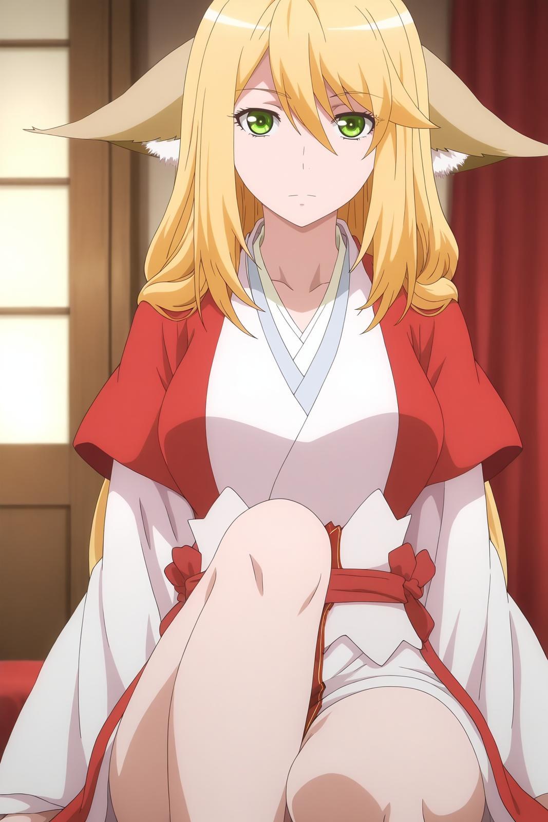 AI Generated Anime Girl - 涂山红红：ชุดชั้นในลูกไม้露穴 151P
