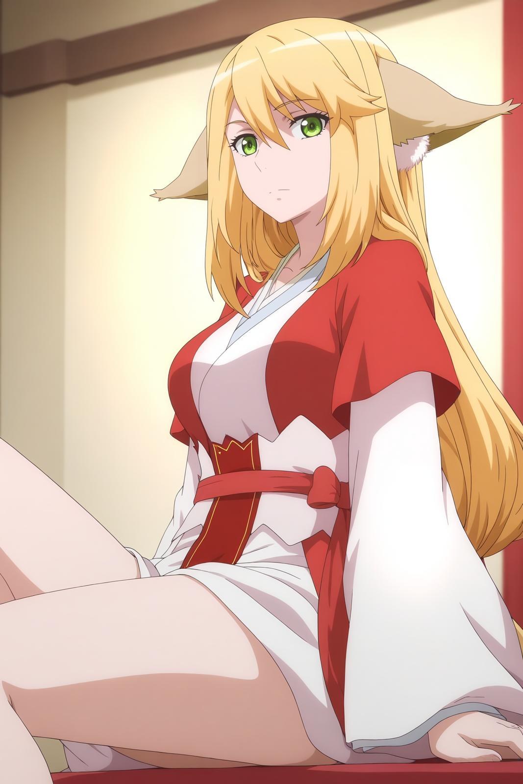 AI Generated Anime Girl - 涂山红红：ชุดชั้นในลูกไม้露穴 151P